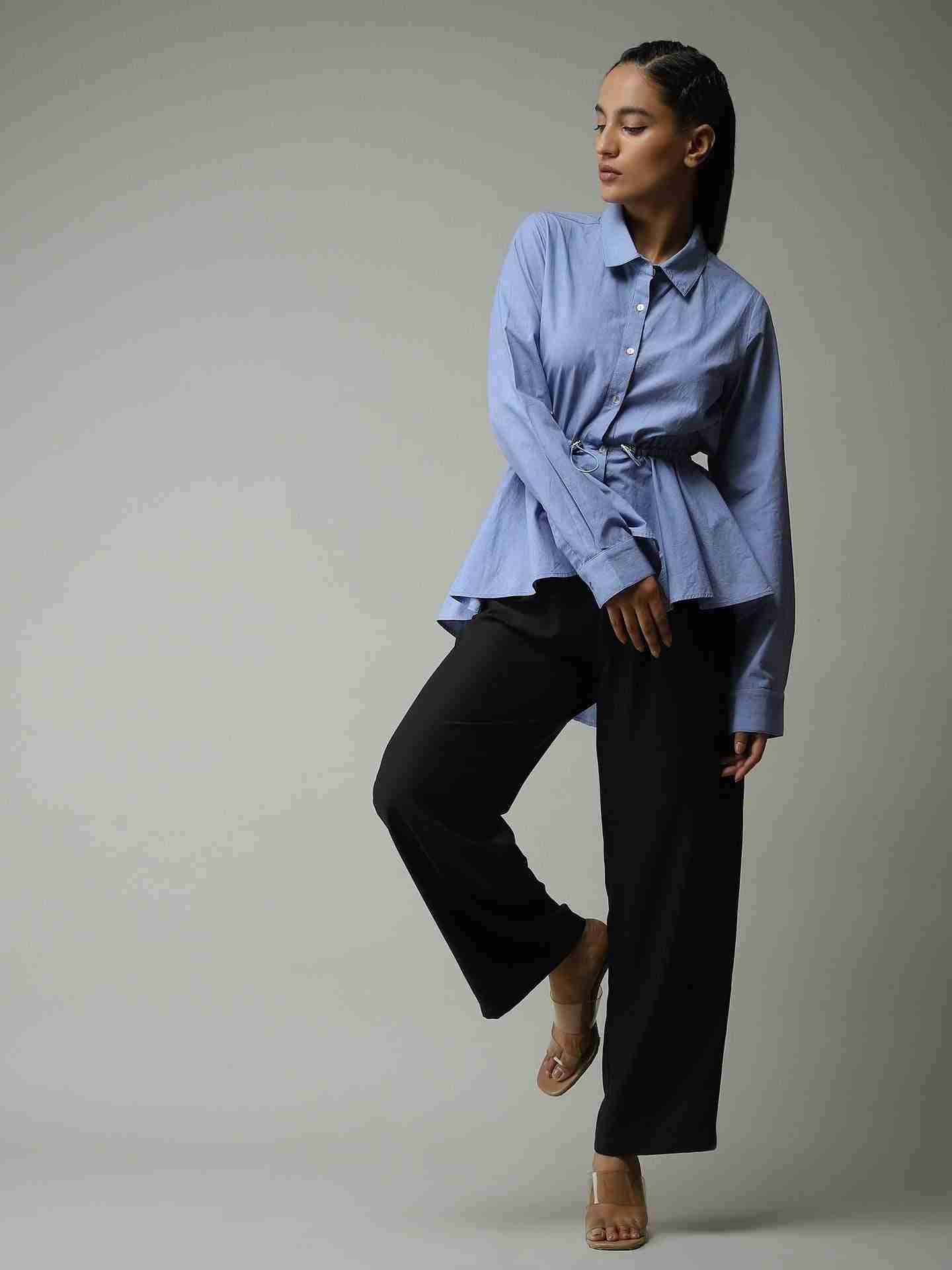 Black Summer Charm Wide-Leg Pants