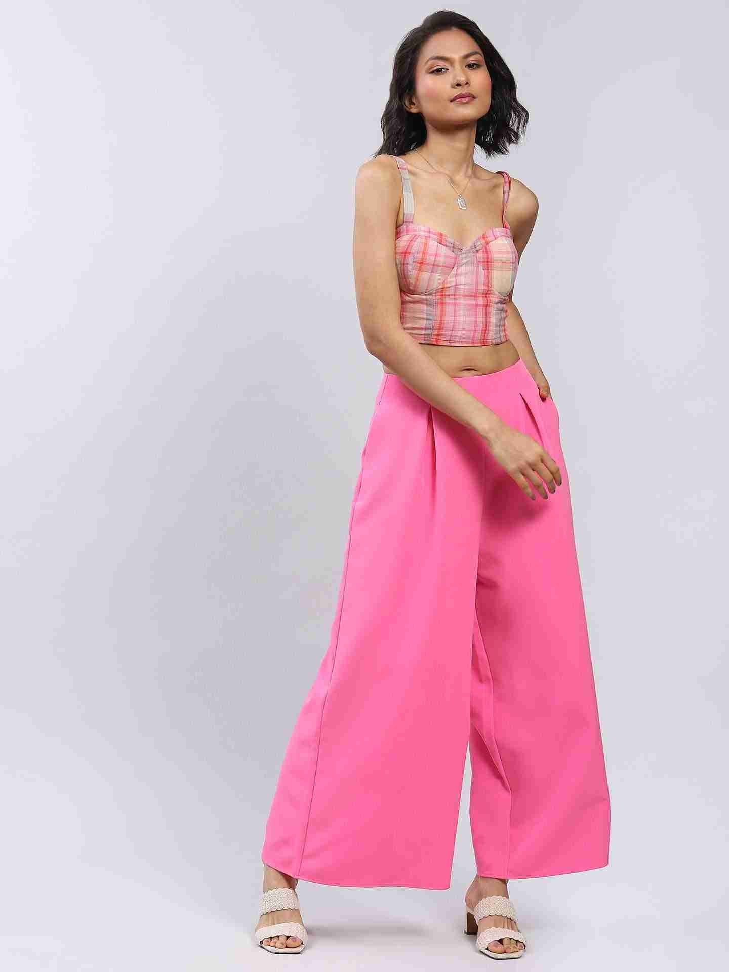 Pink Albi Wide-Leg Pants