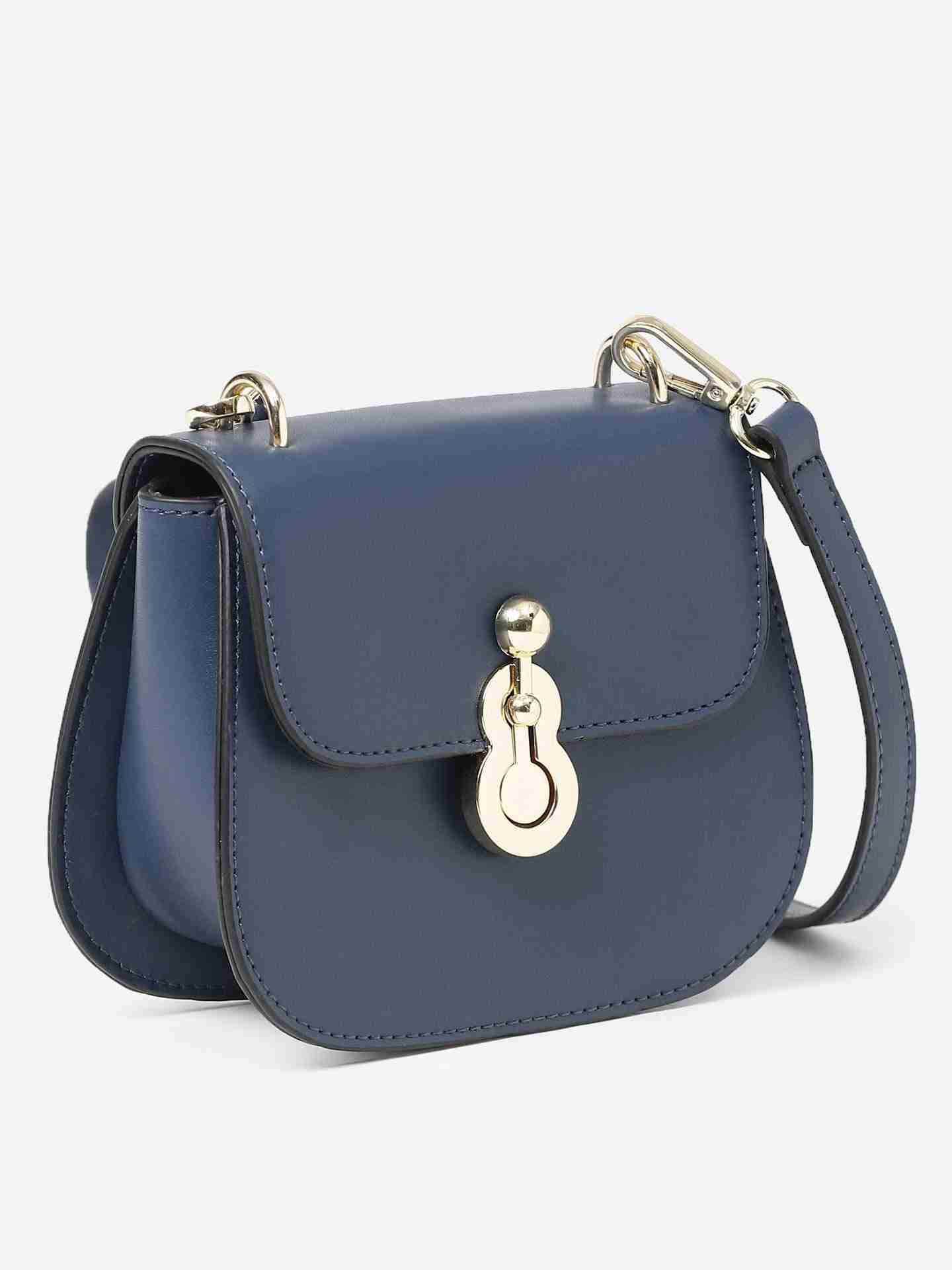 Navy Post Card Sling Bag