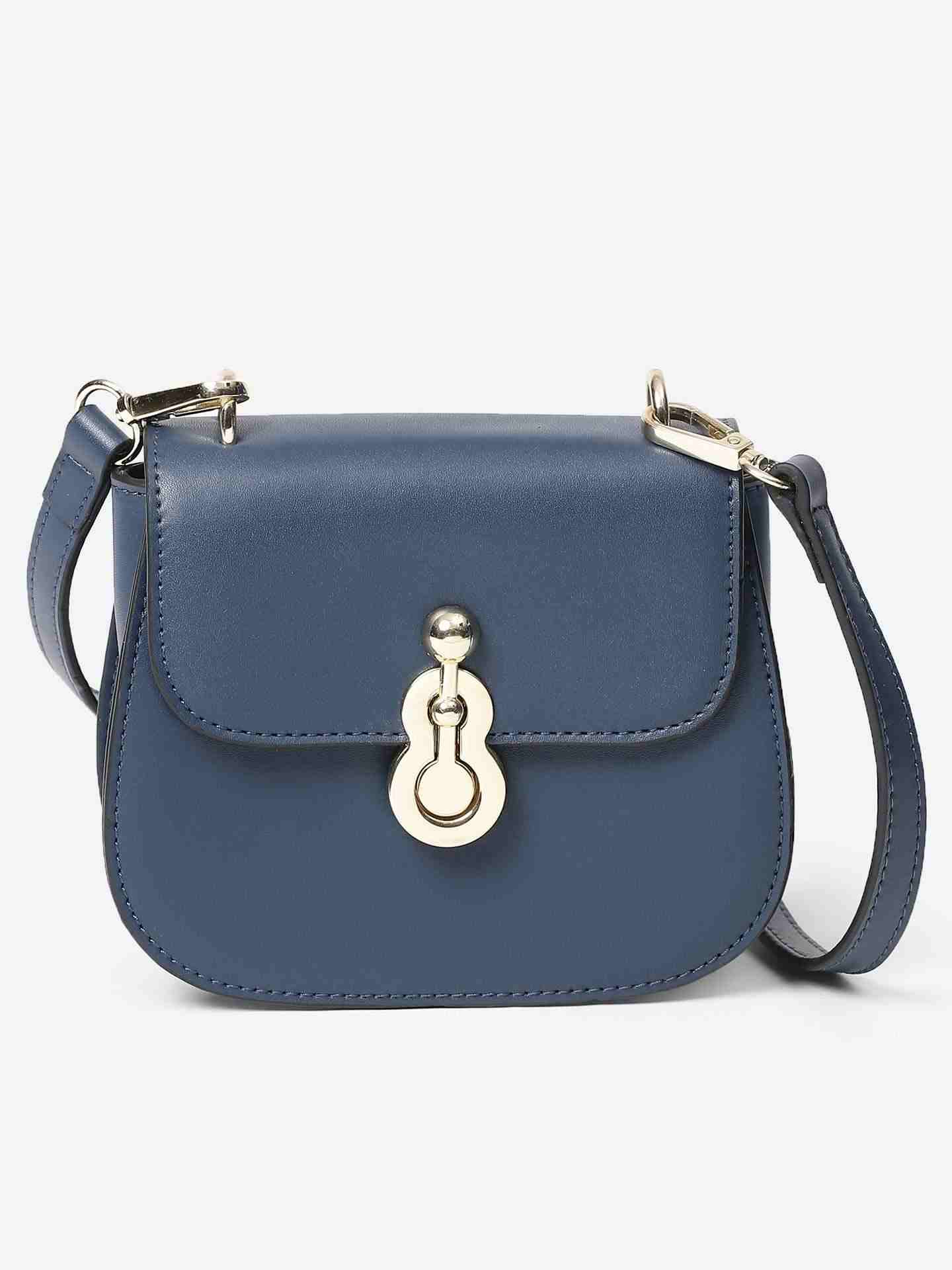 Navy Post Card Sling Bag
