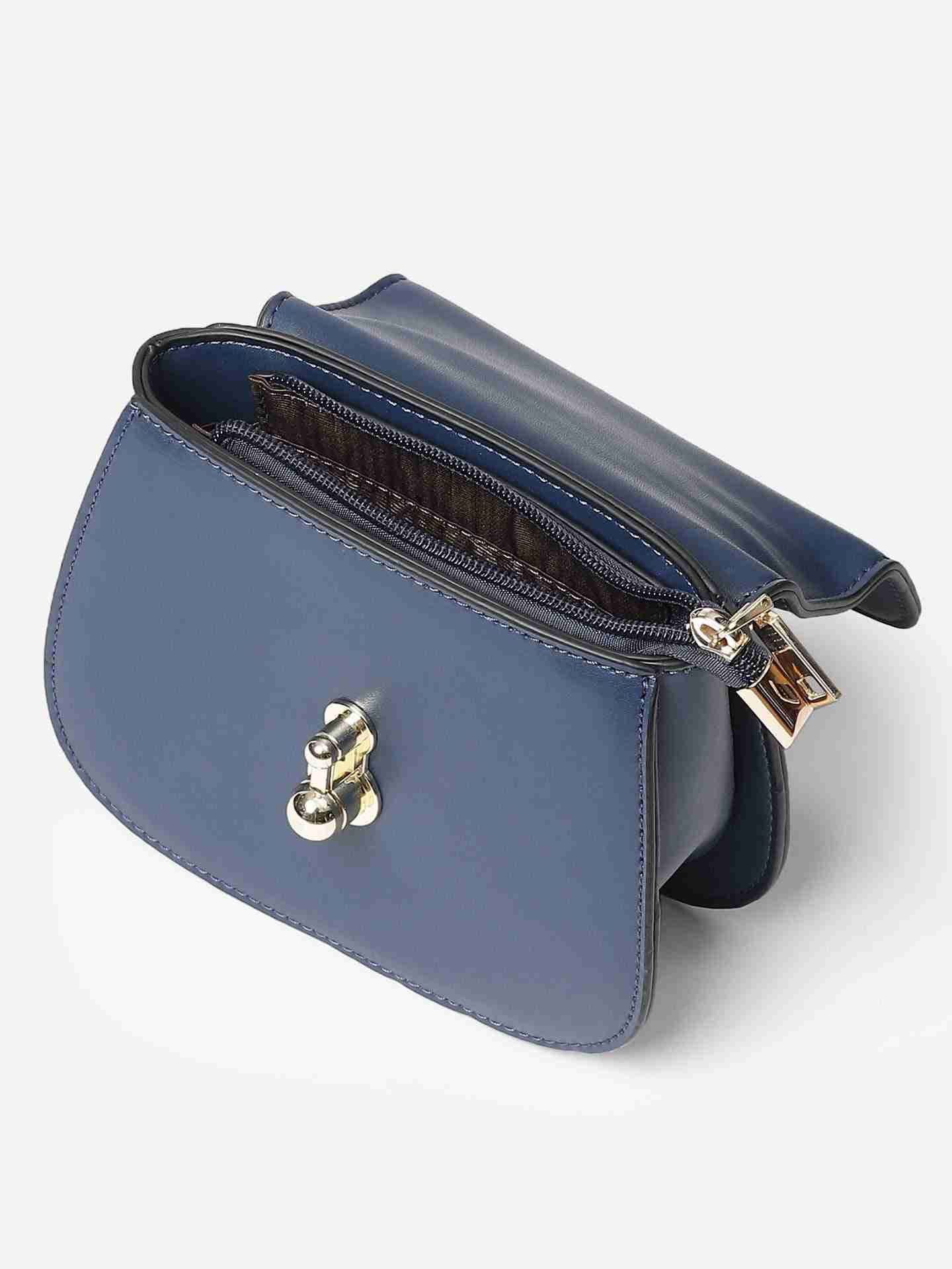 Navy Post Card Sling Bag