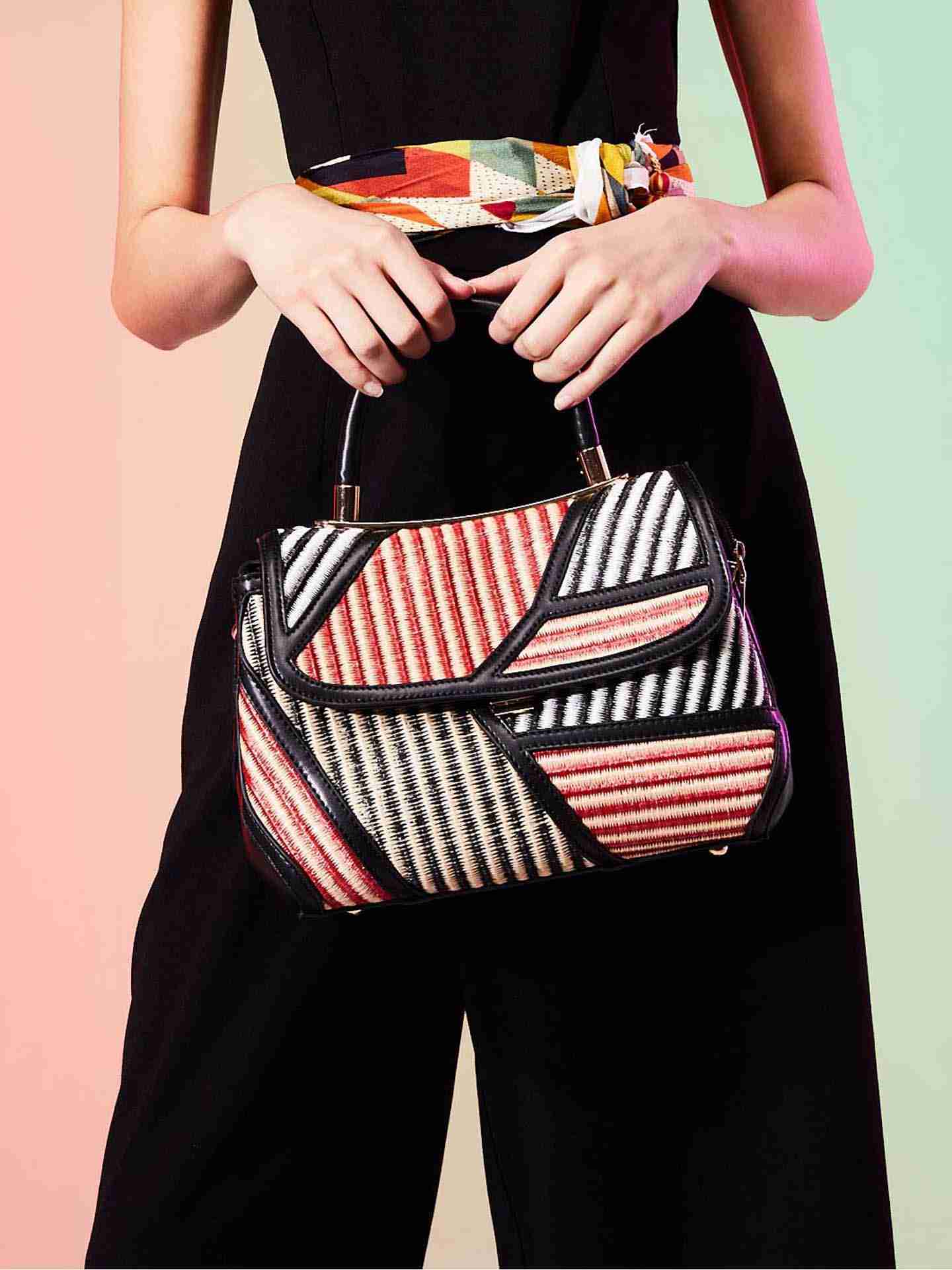 Black & Red Splash Sling Bag