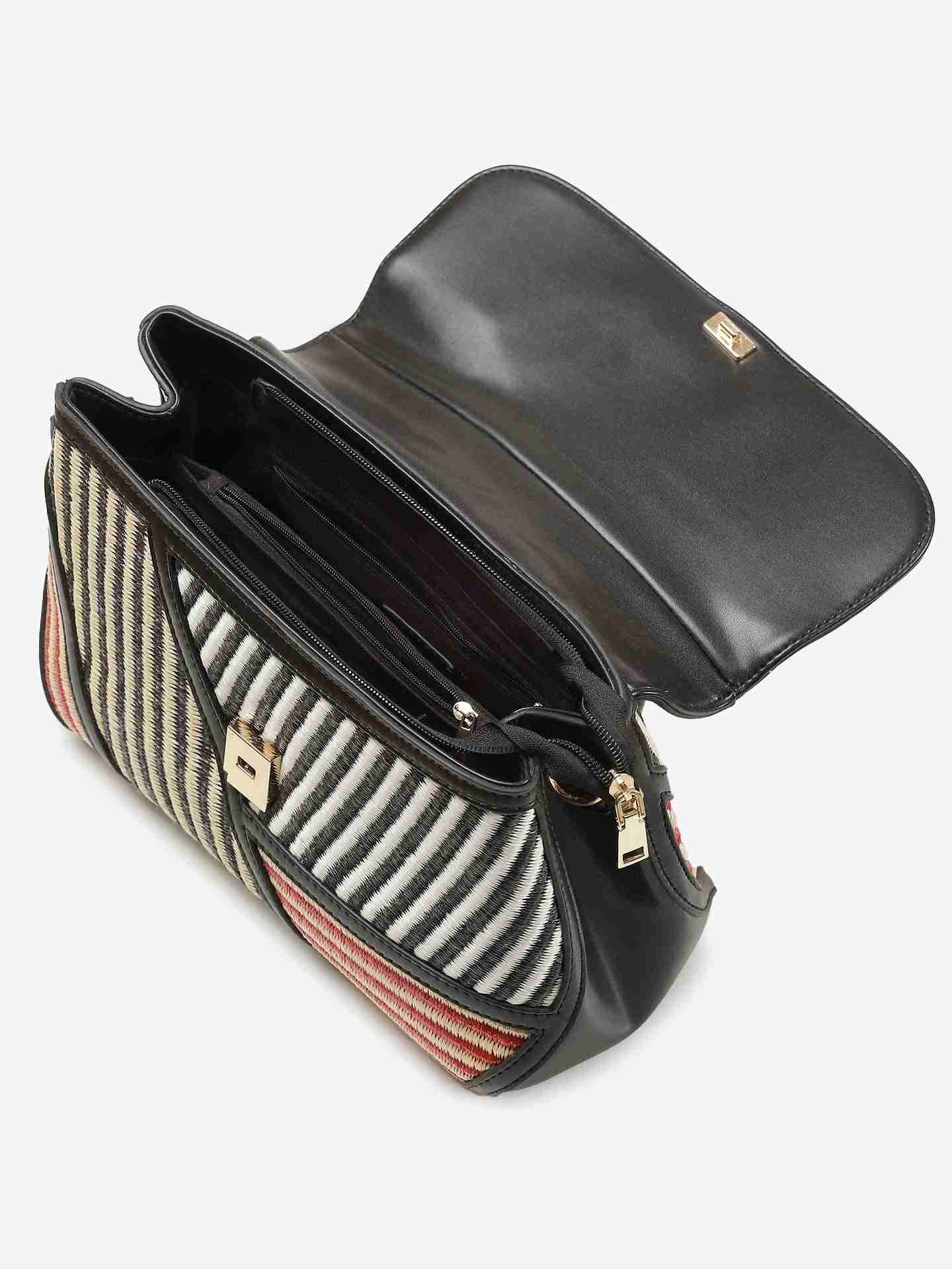 Black & Red Splash Sling Bag
