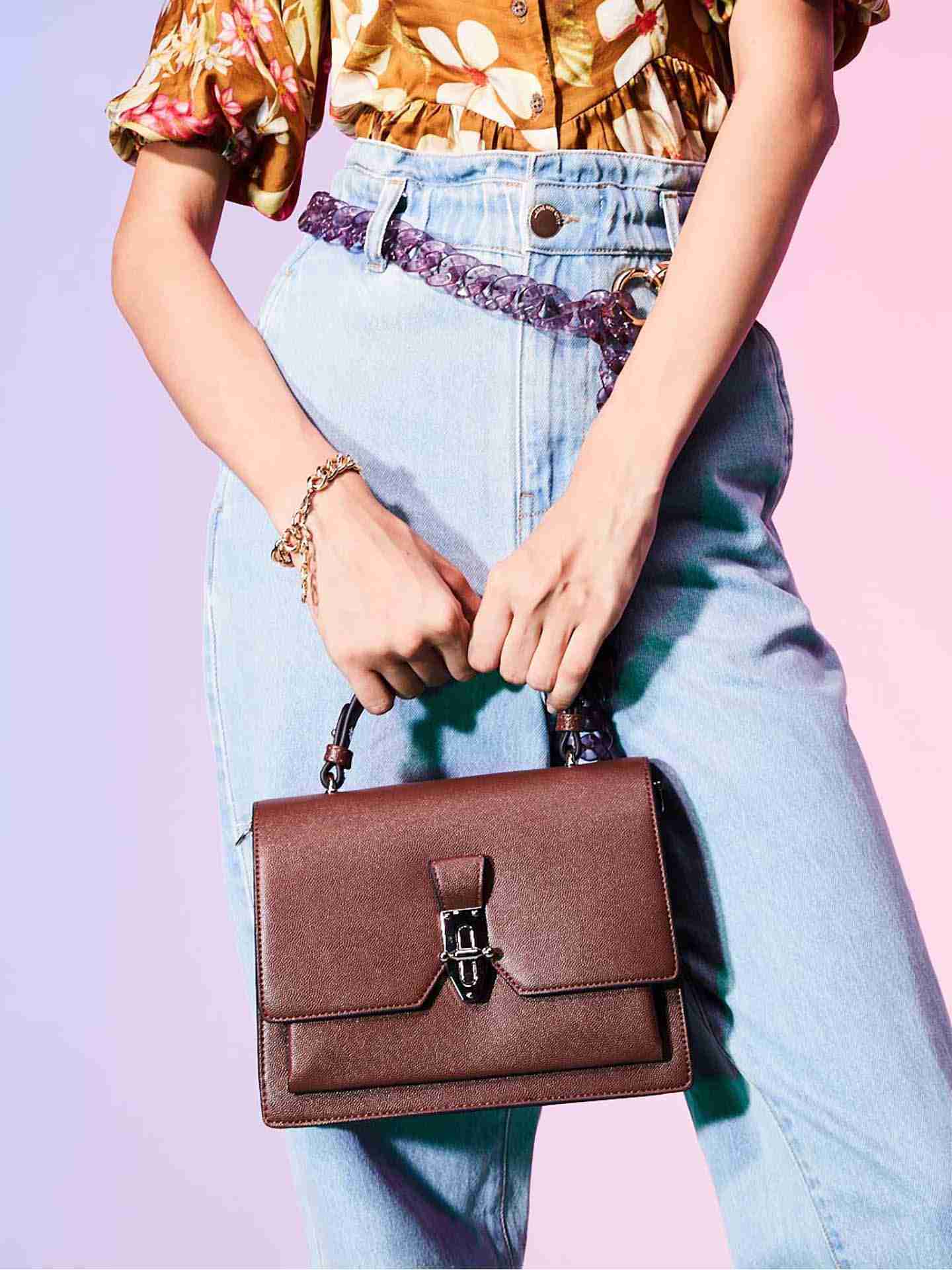 Dark Brown Splash Sling Bag