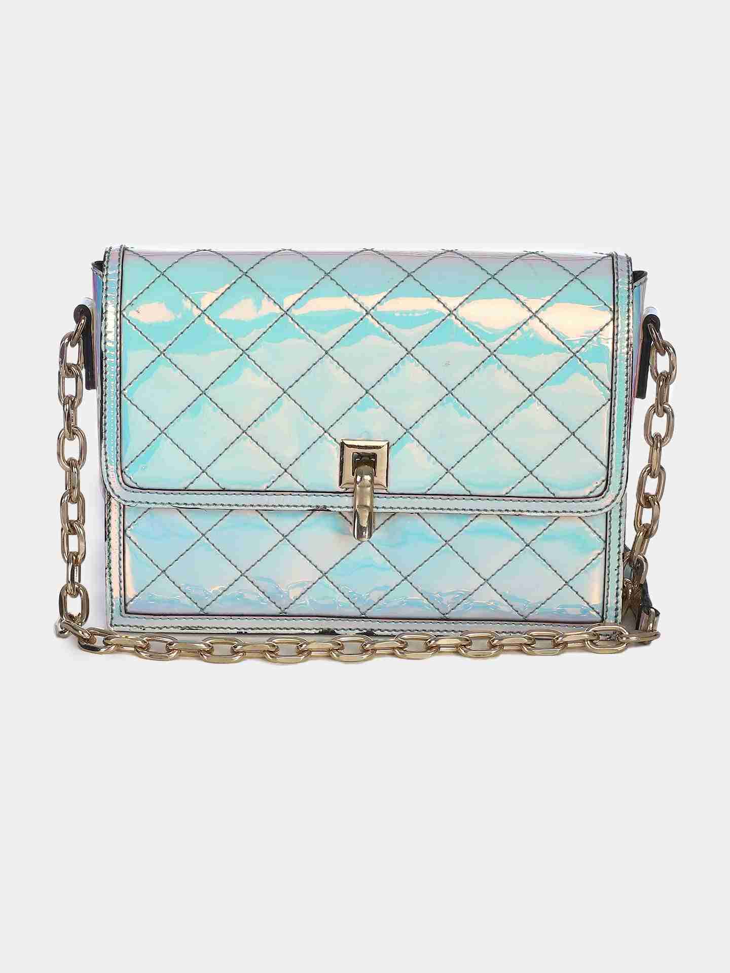 Metallic Sliver Nany Sling Bag
