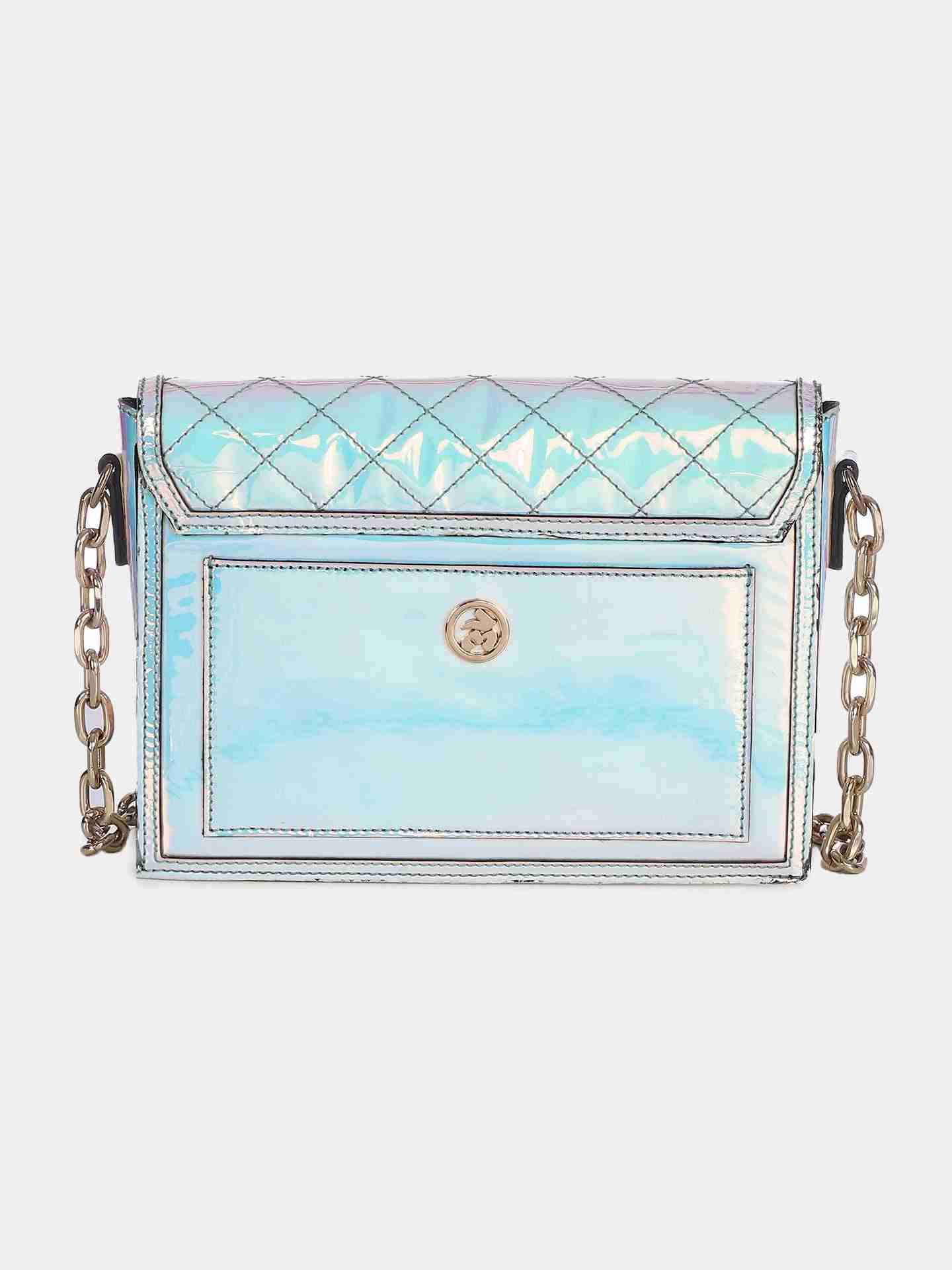 Metallic Sliver Nany Sling Bag