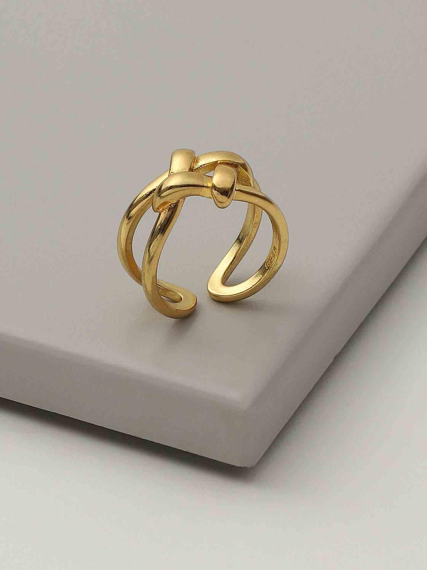 Gold Bling Criss Cross Ring