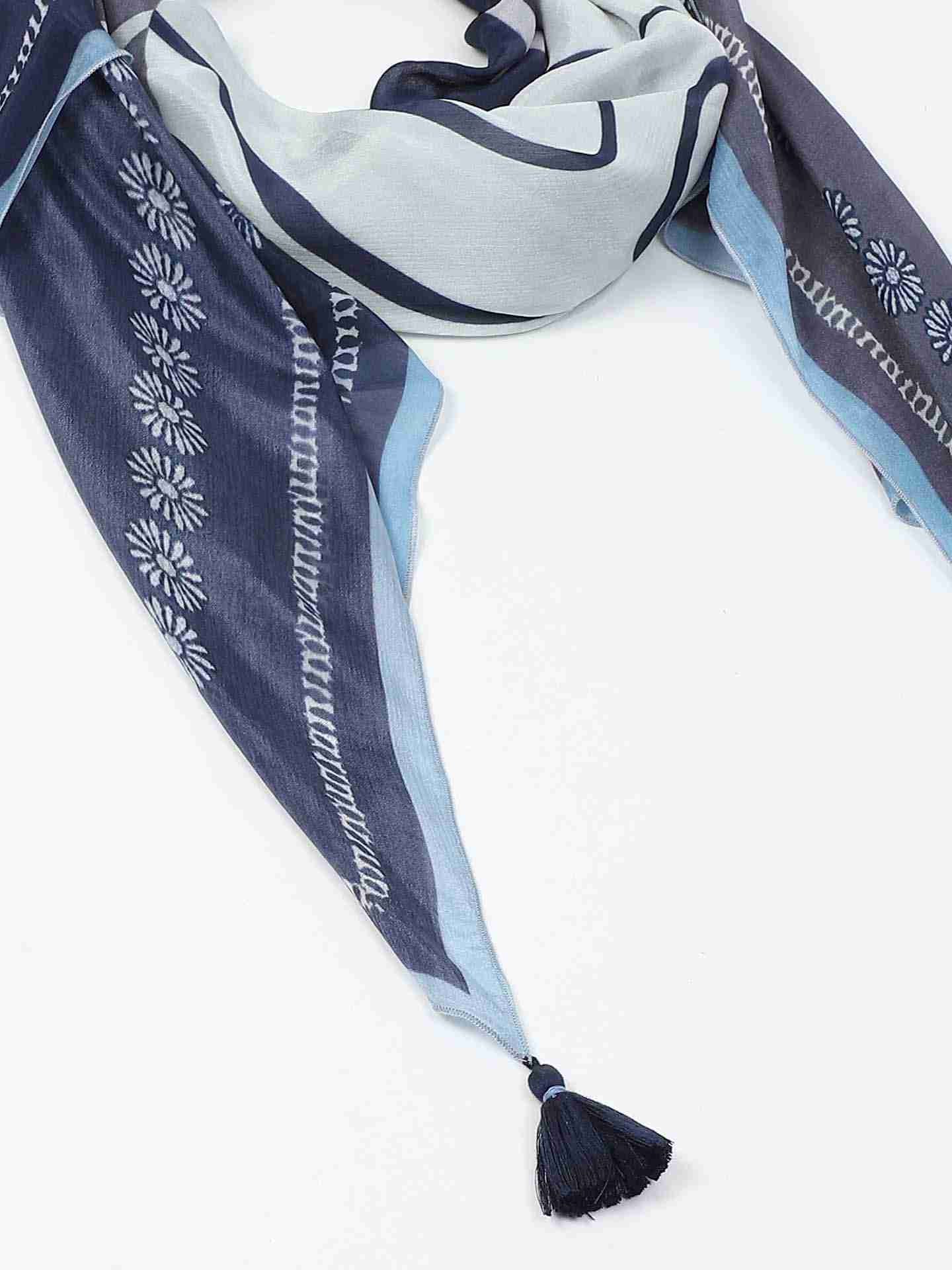 Blue Summer Night Square Scarf