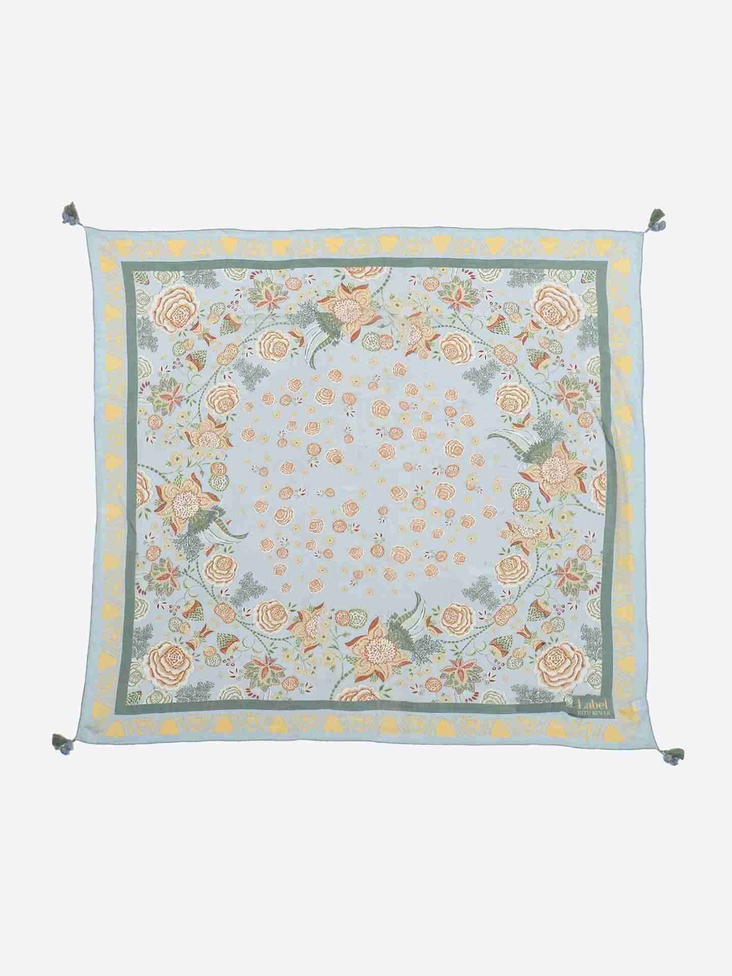Aqua Zen Square Scarf