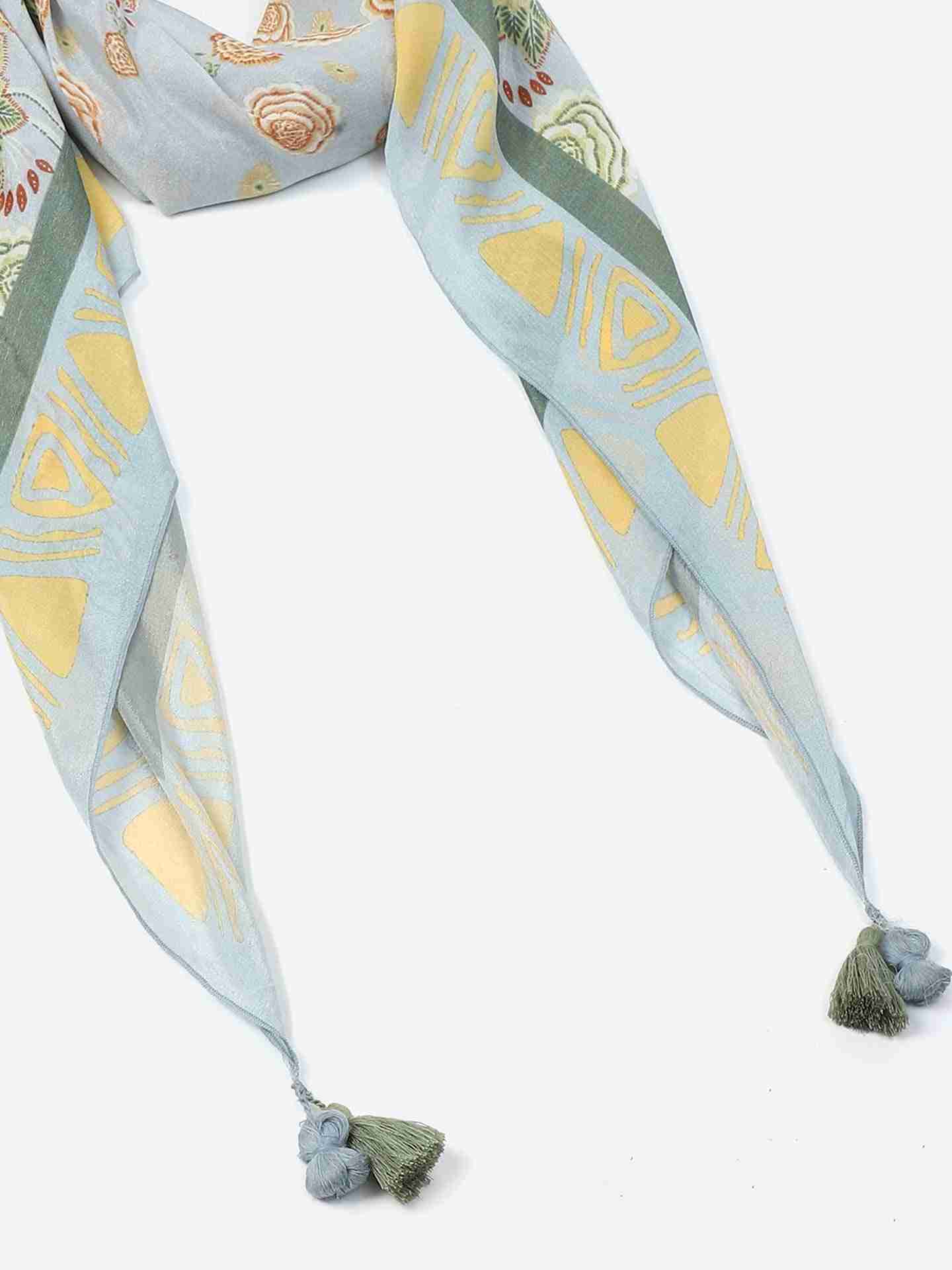 Aqua Zen Square Scarf