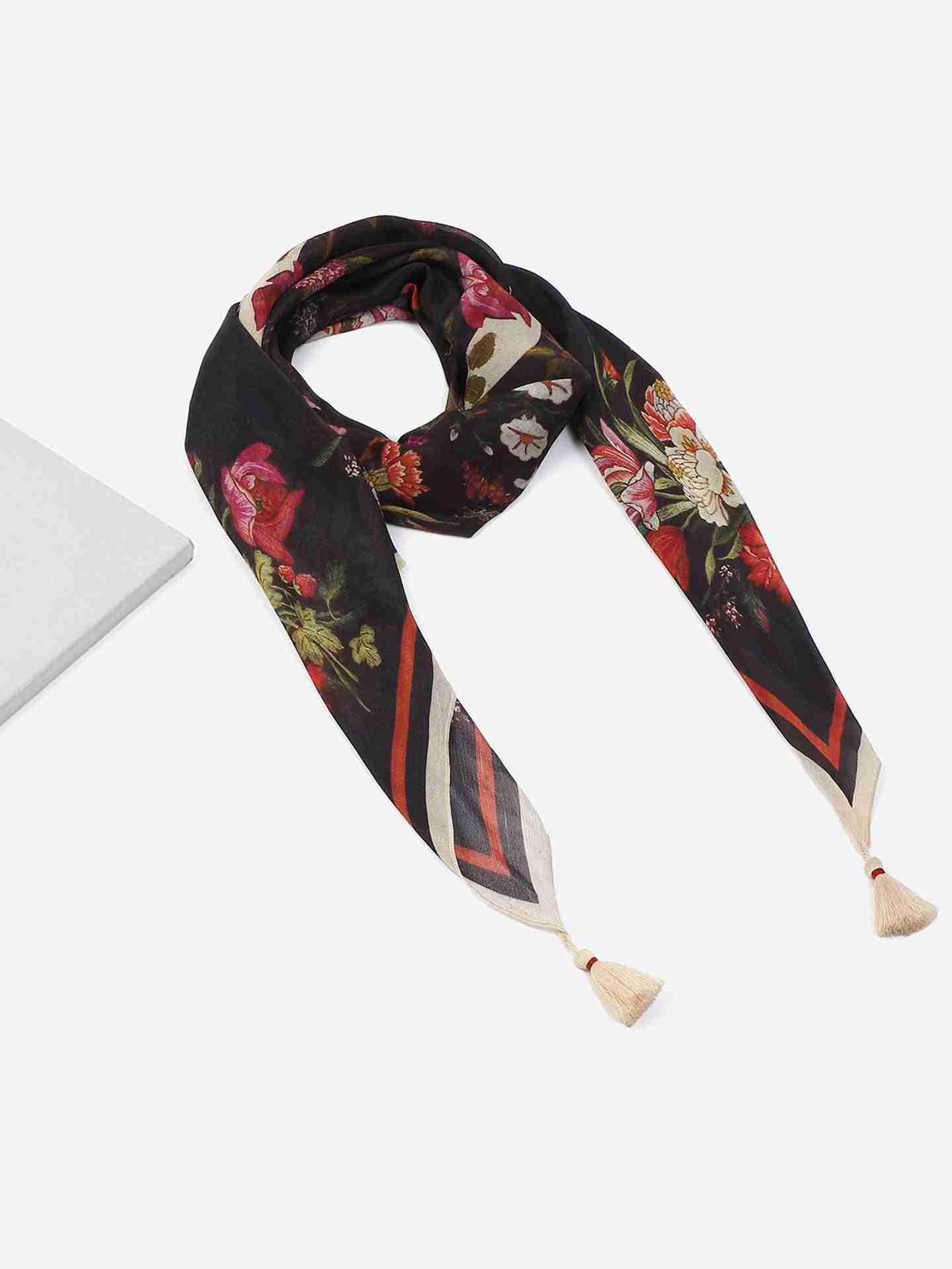 Black Diana Square Scarf