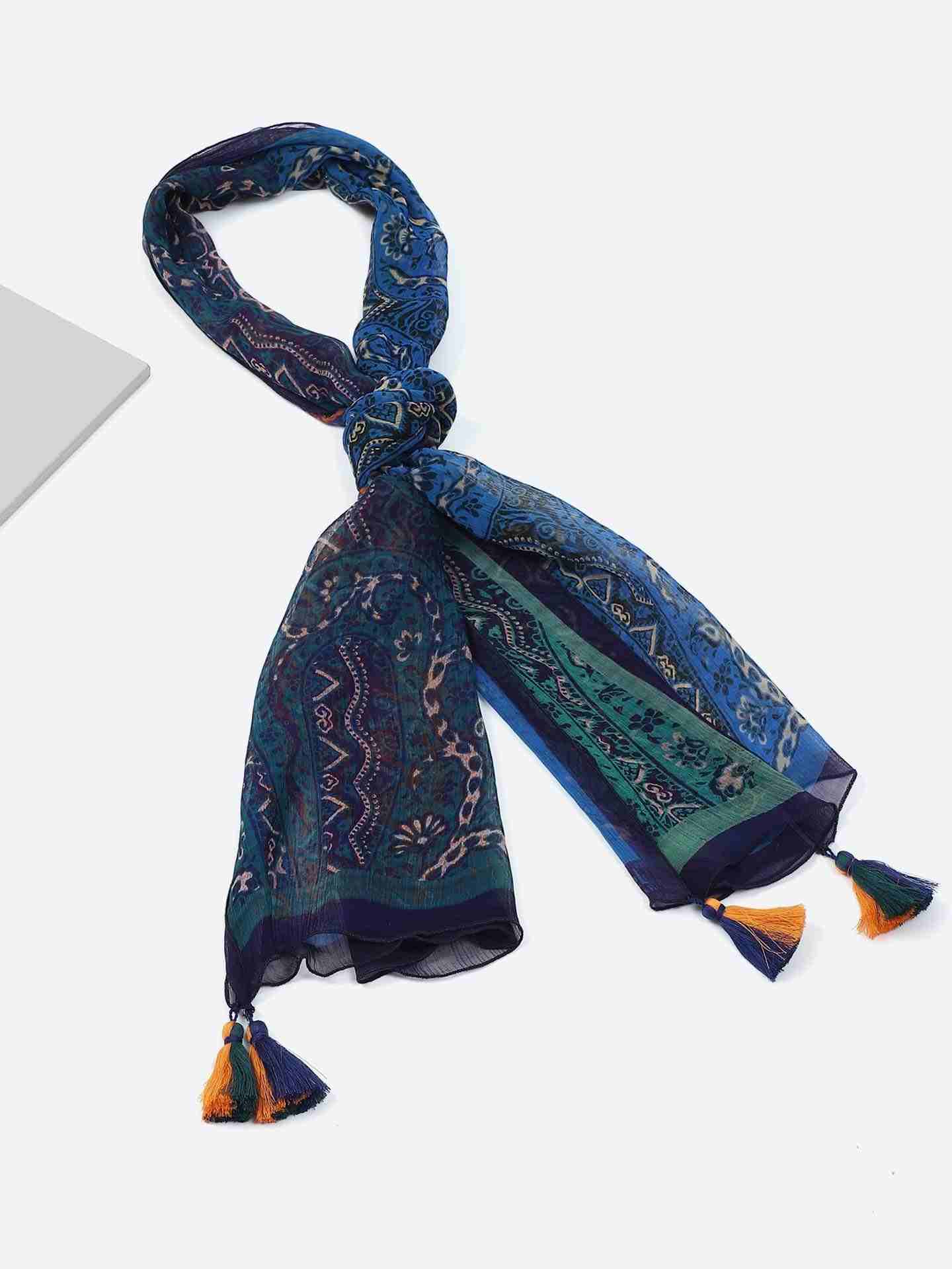 Blue Rio Rectangle Scarf