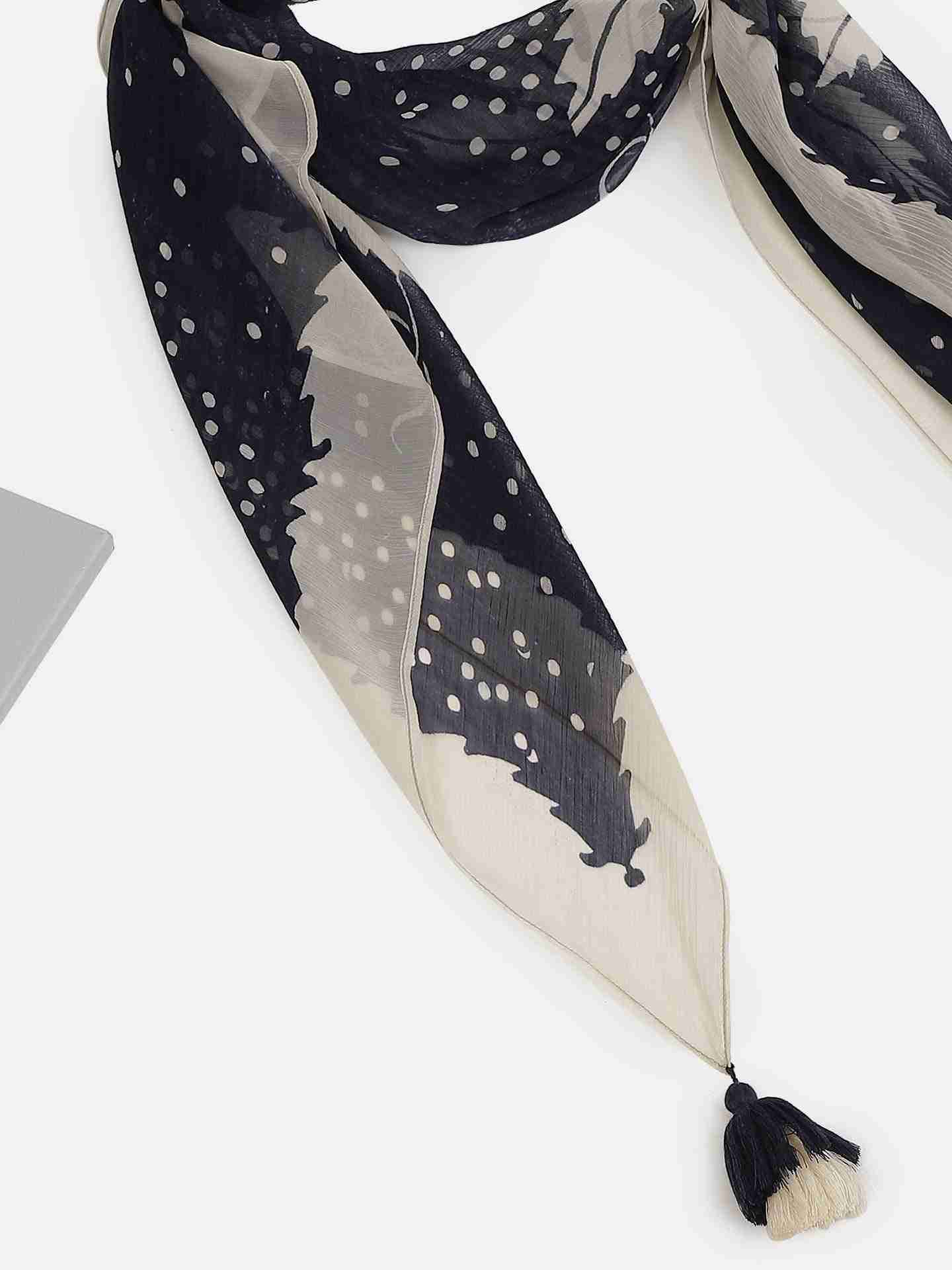 Indigo Flower Vibes Square Scarf