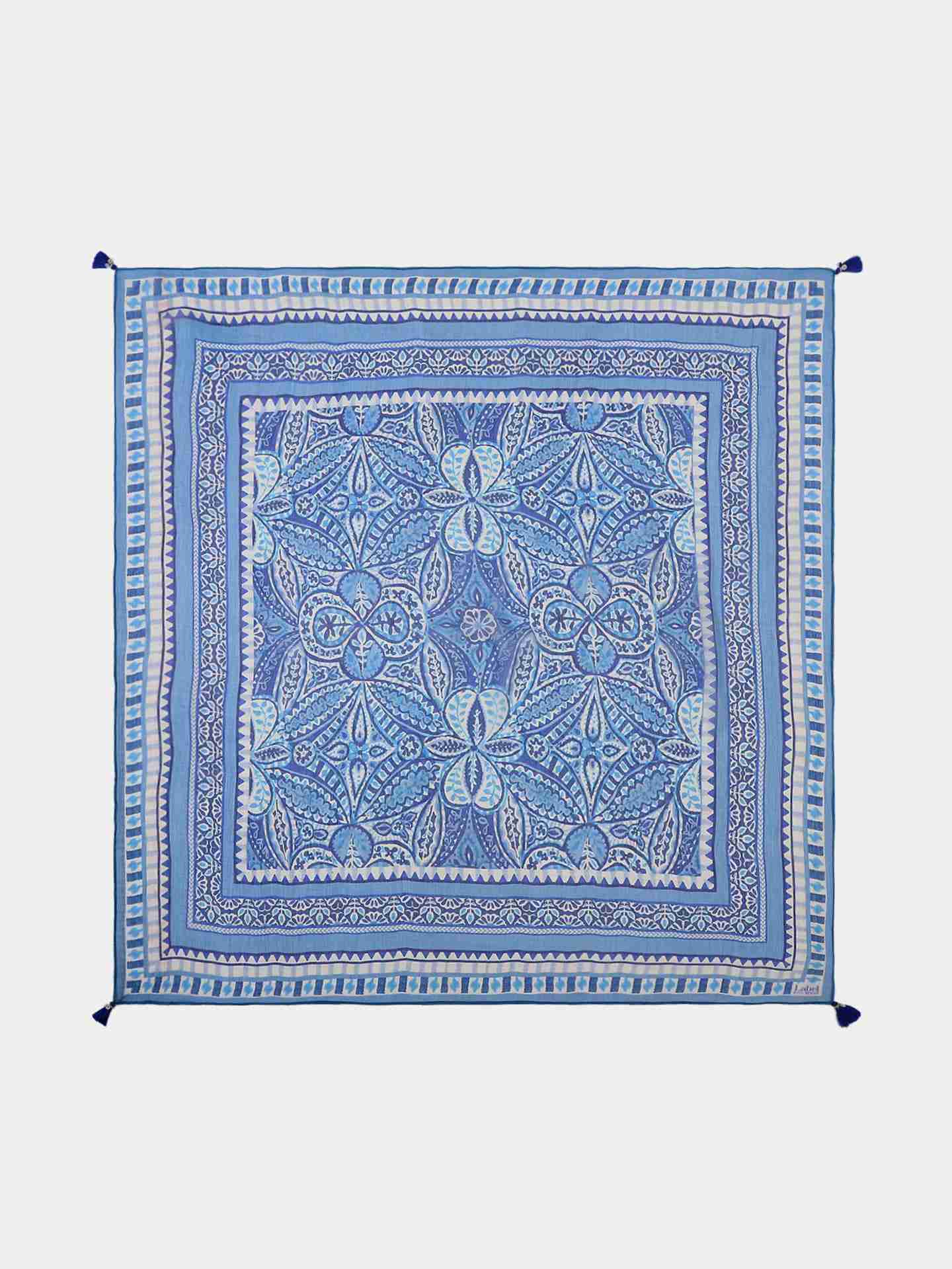 Blue Maritza Square Scarf