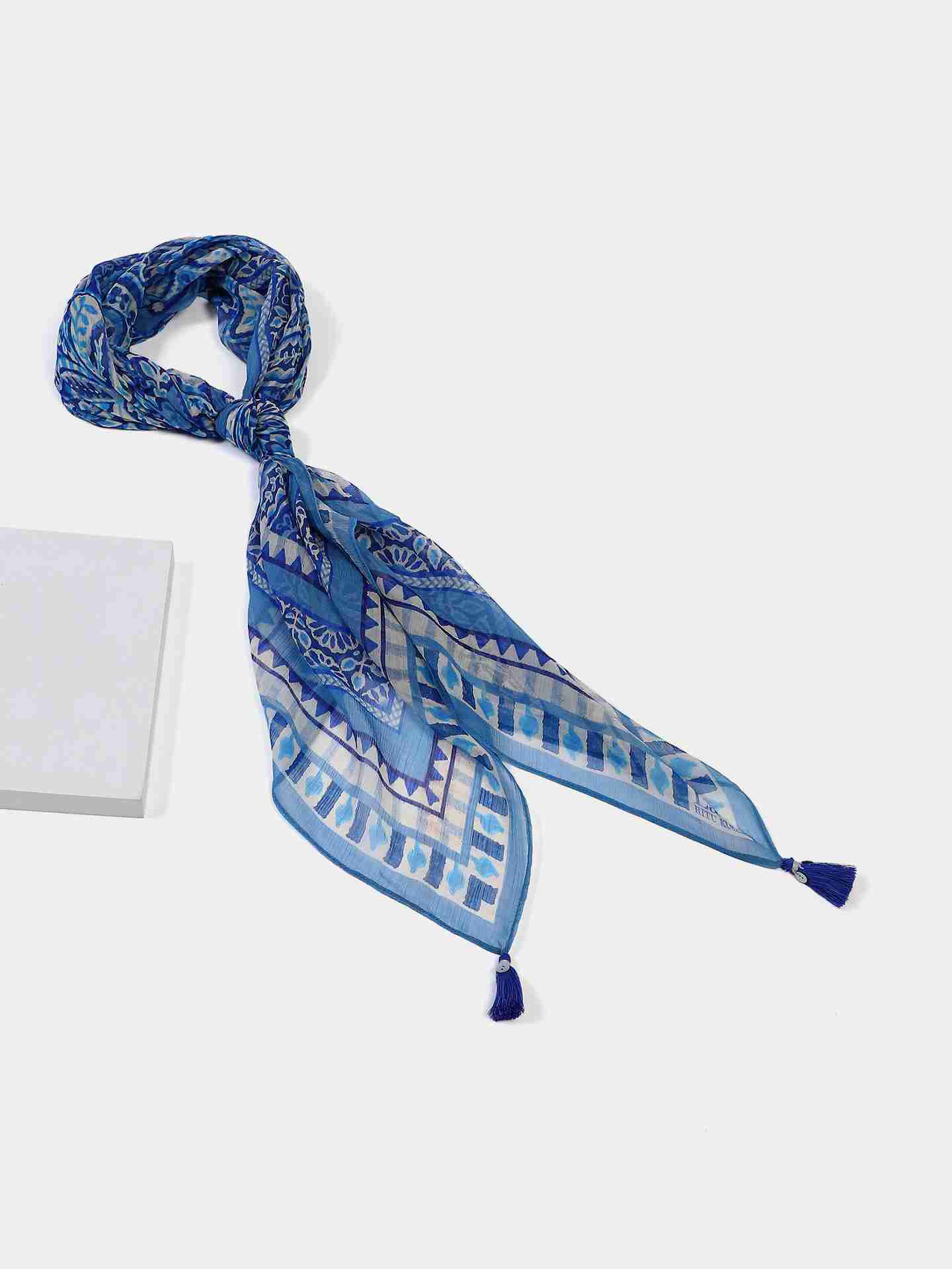 Blue Maritza Square Scarf
