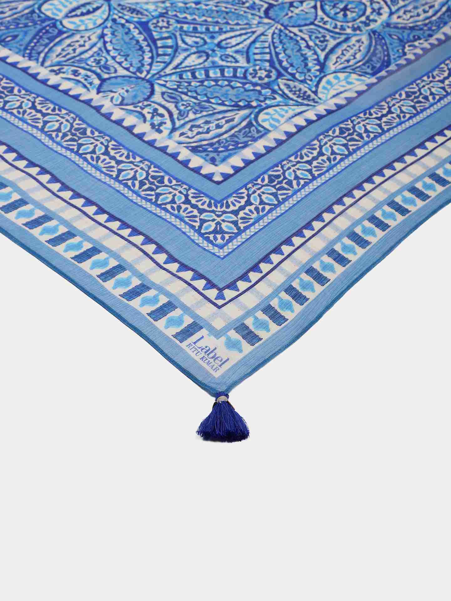 Blue Maritza Square Scarf