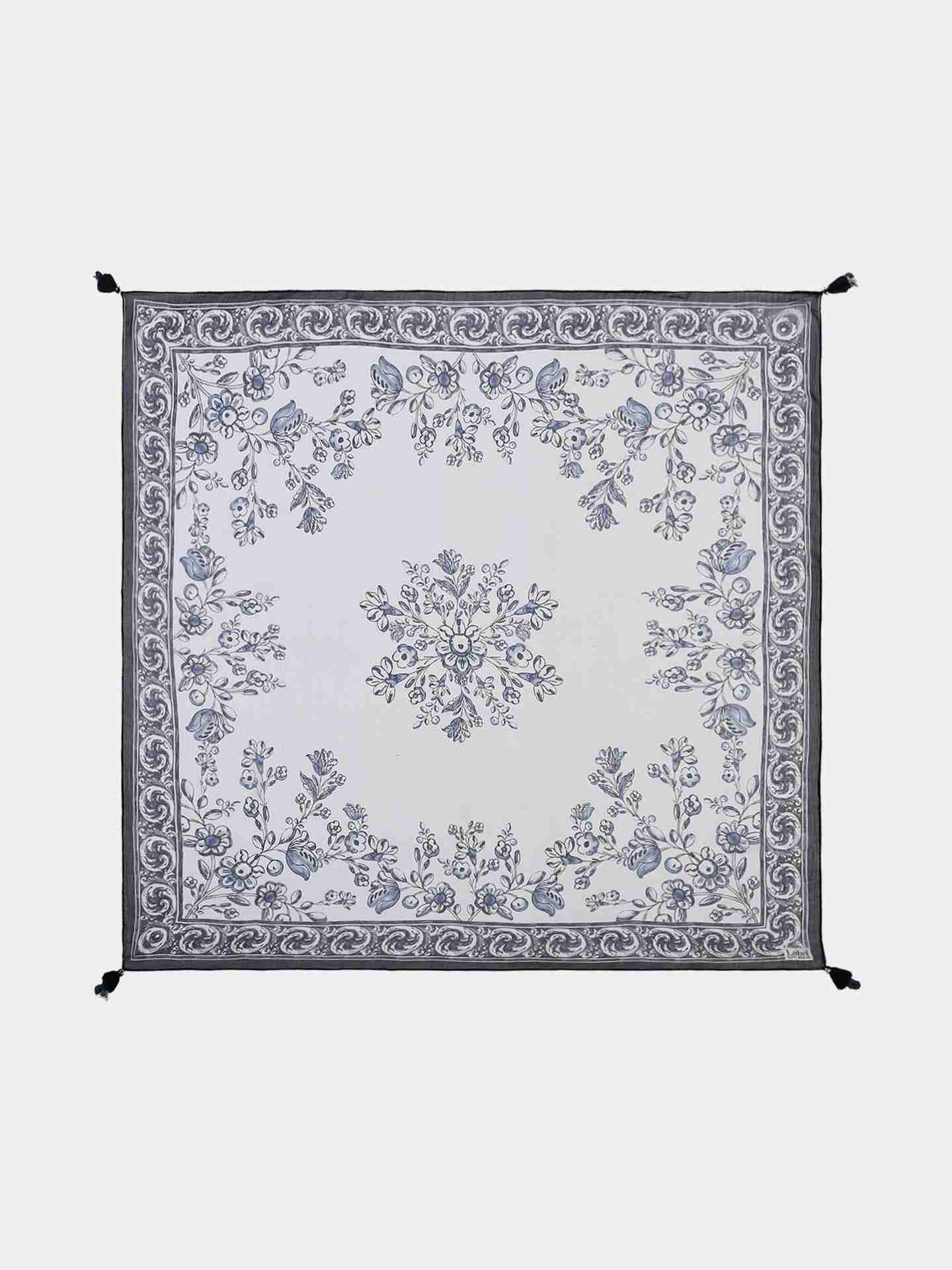 White Lisbne Square Scarf