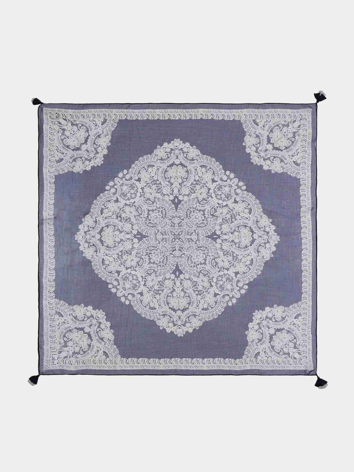 Navy Blue Chantily Scarf