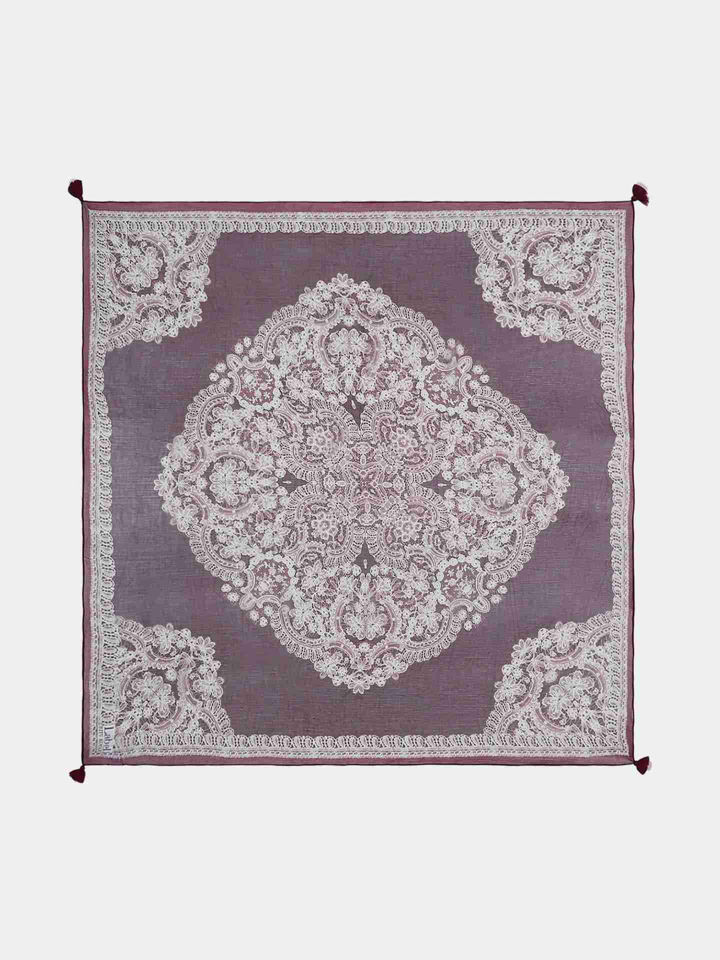 Burgundy Chantily  Scarf
