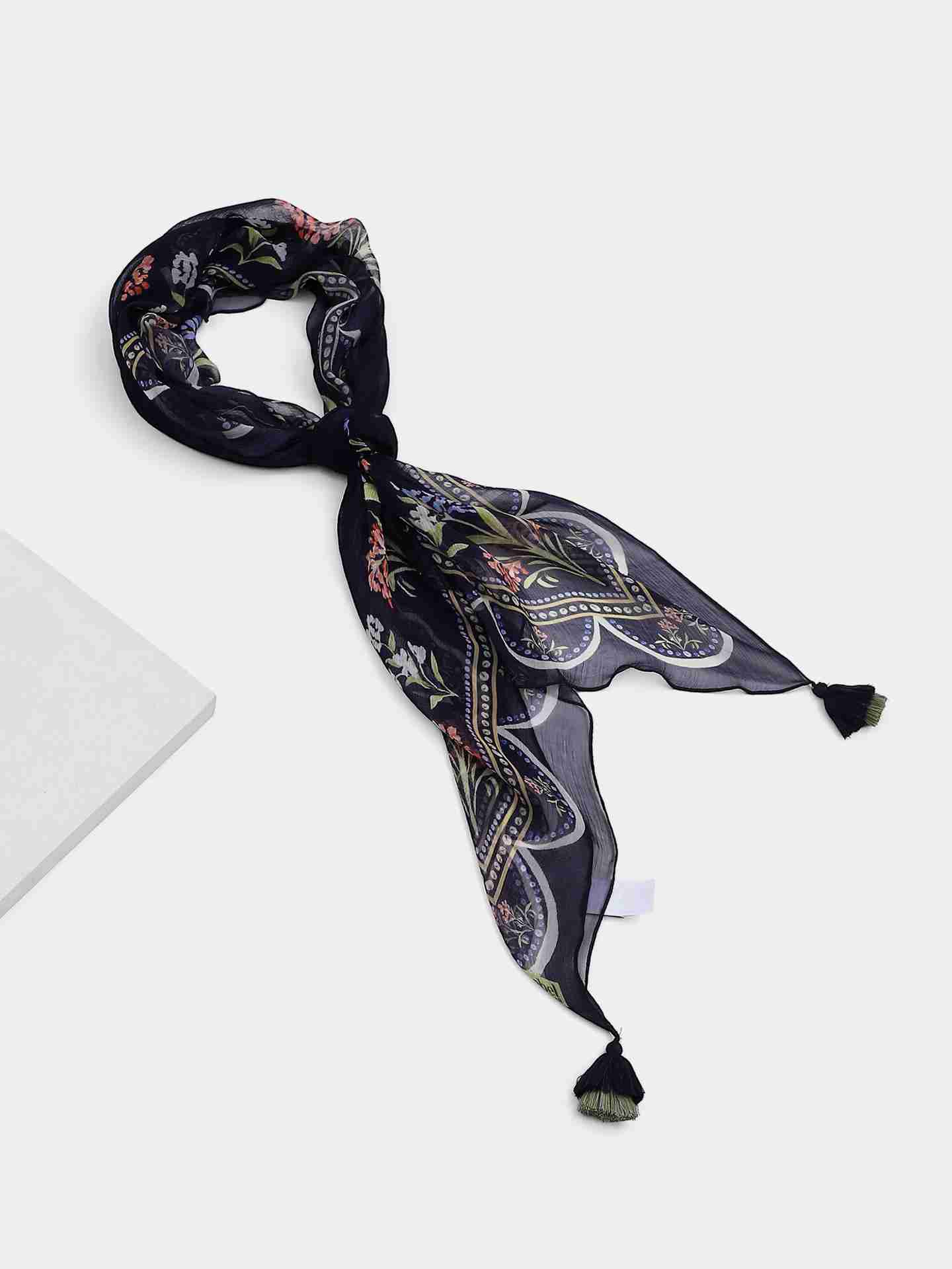 Navy Blue Alaia Scarf