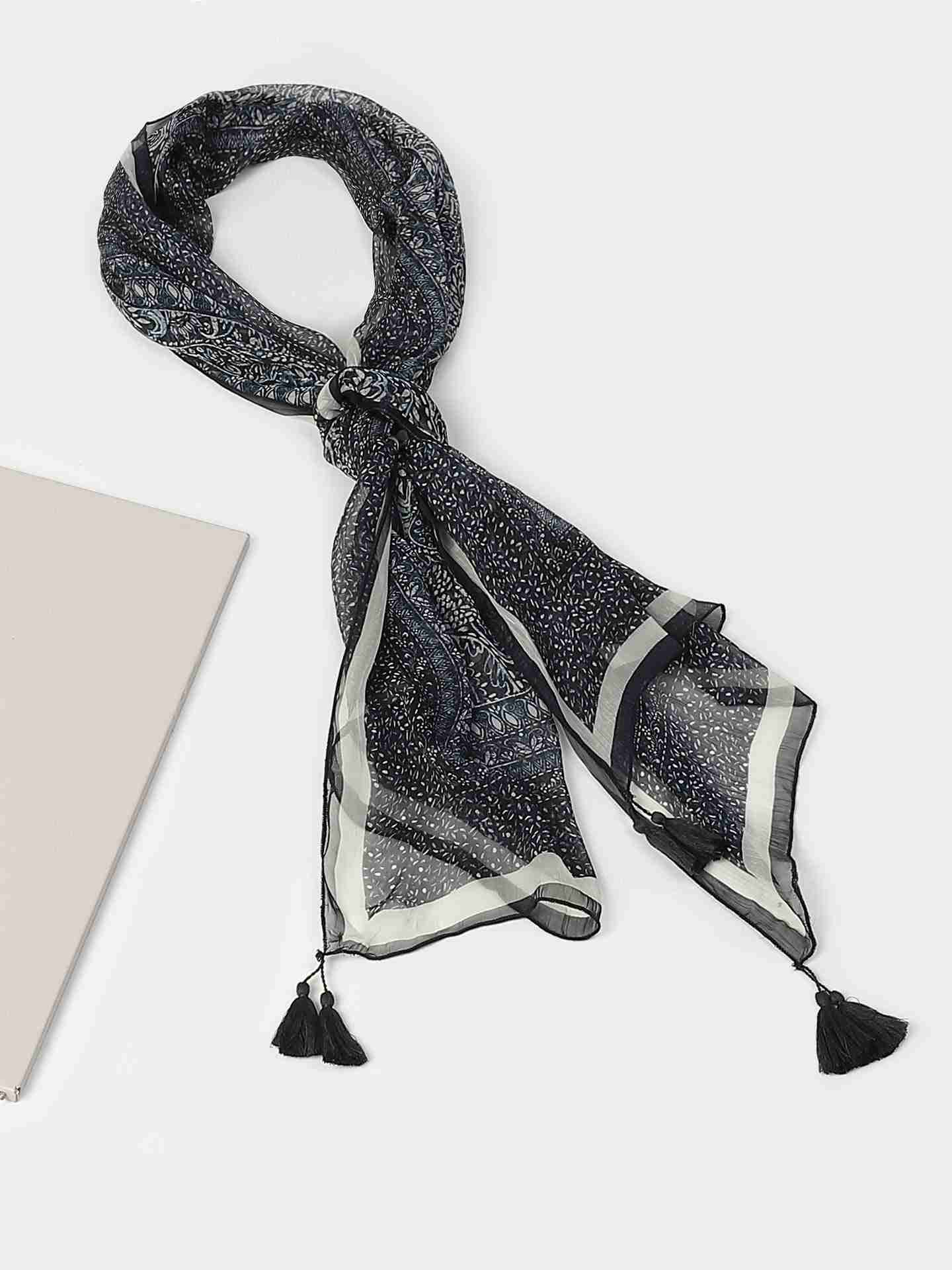 Blue Manique Rectangle Scarf