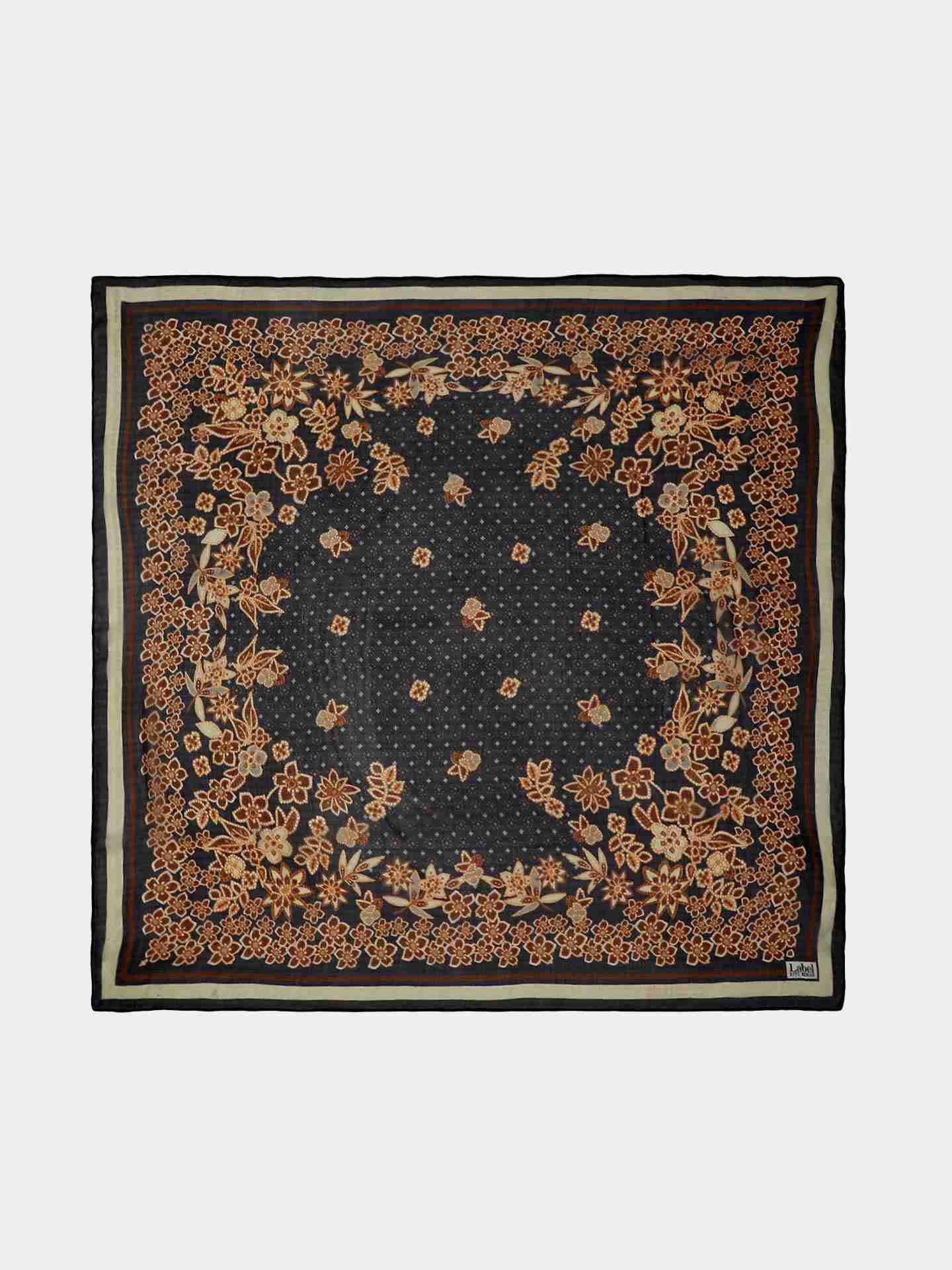 Black Ortisa Square Scarf