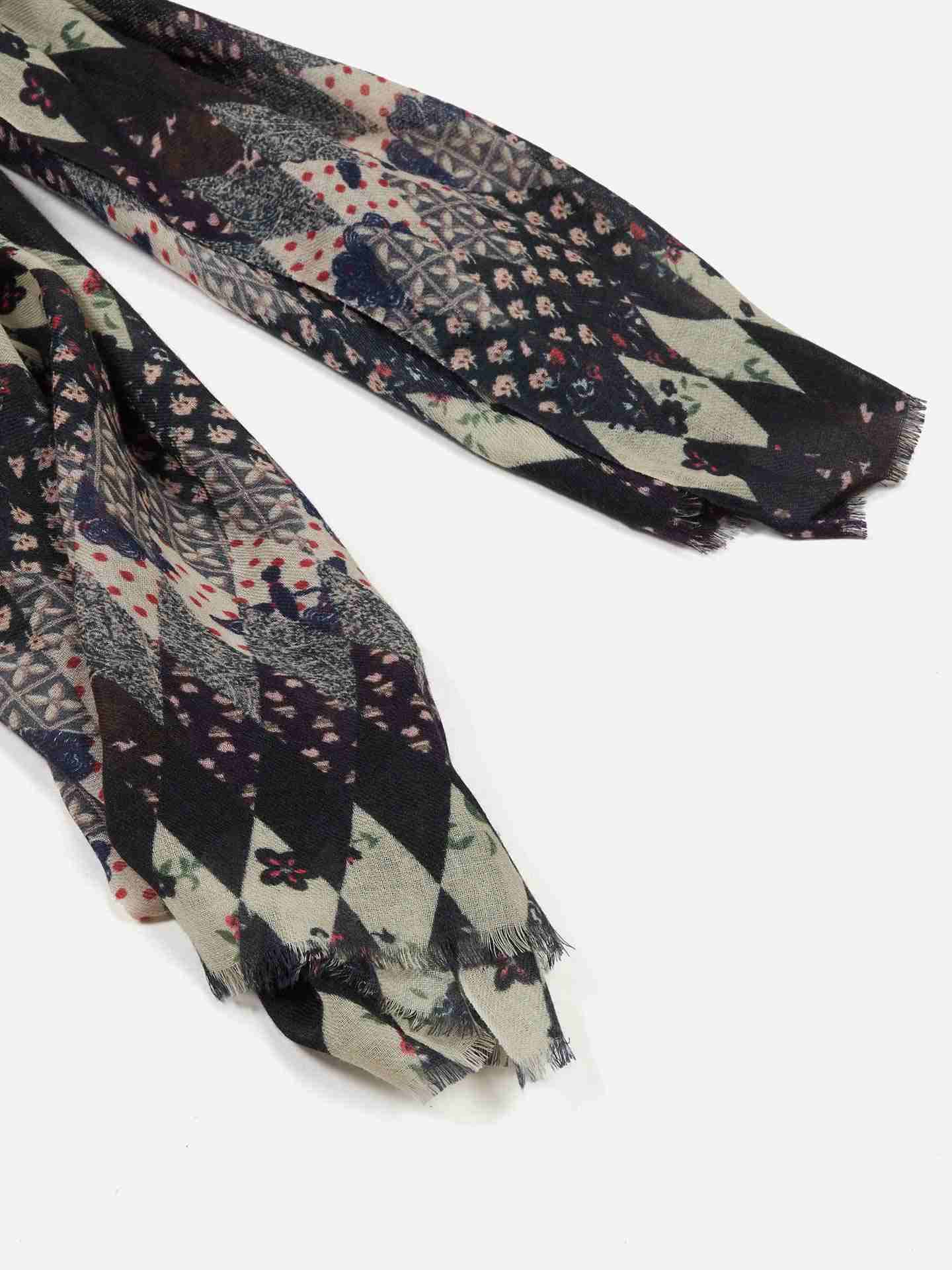 Black Aster Square Scarf