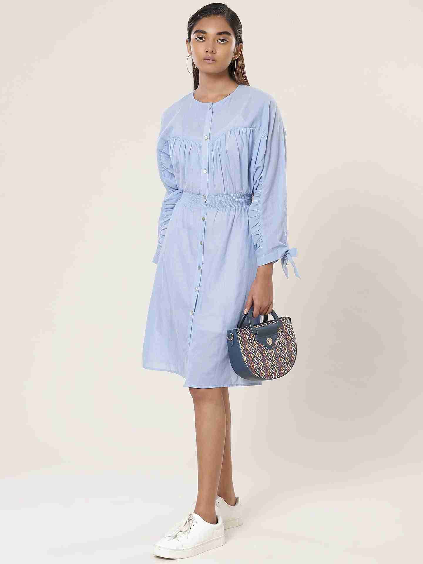 Blue Fashion Flair Shift Dress
