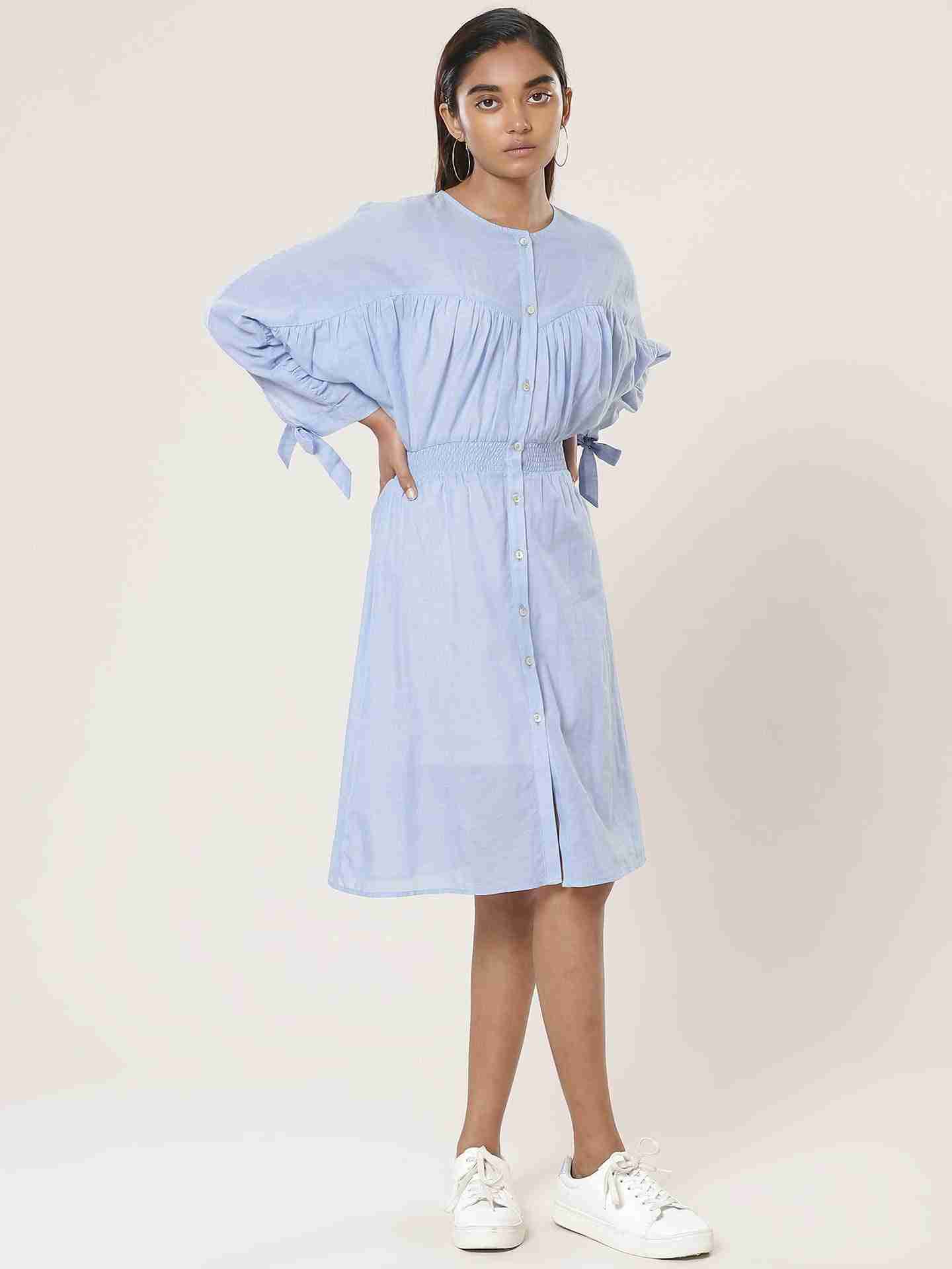 Blue Fashion Flair Shift Dress