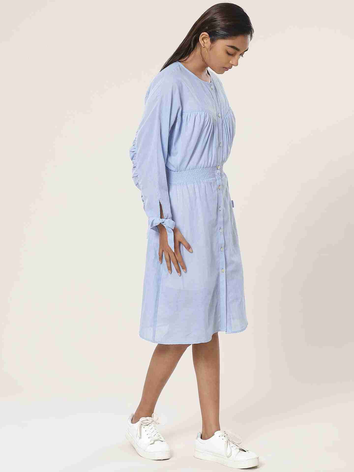 Blue Fashion Flair Shift Dress