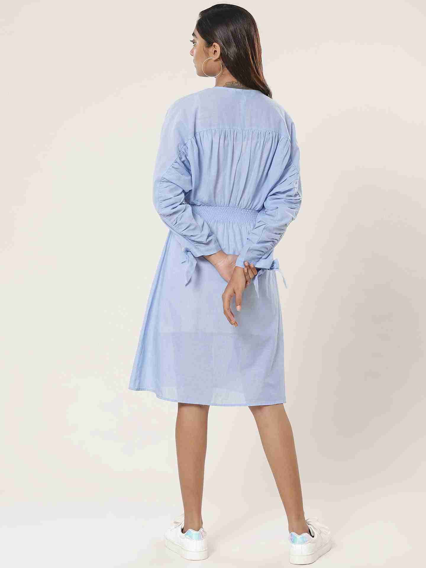 Blue Fashion Flair Shift Dress