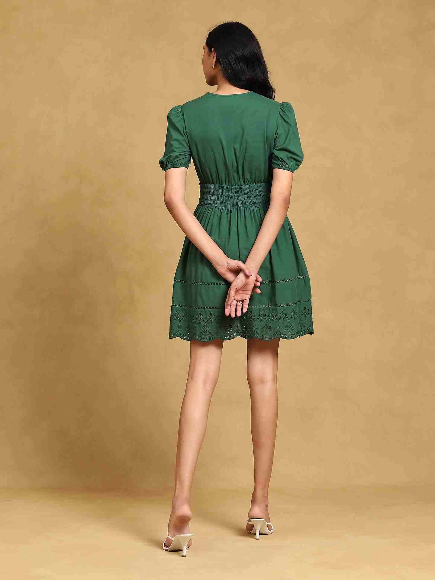 Emerald Ukiyo Skater Dress