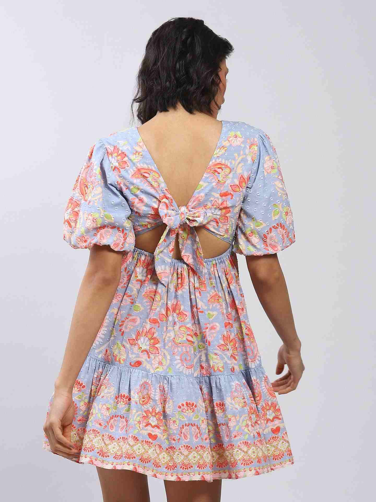 Blue Sisilia Short Dress