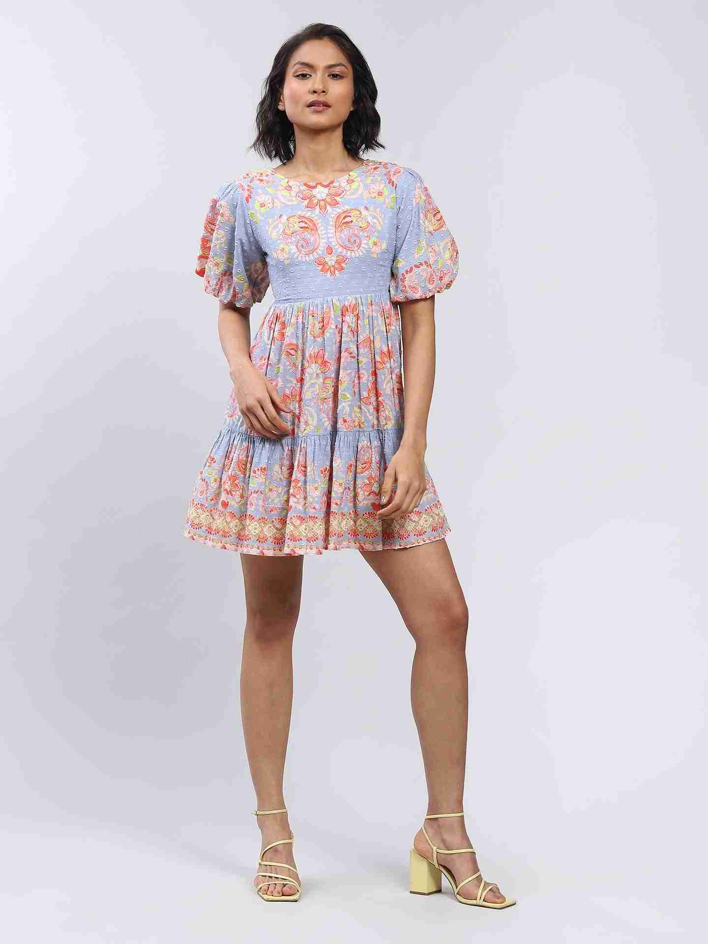 Blue Sisilia Short Dress