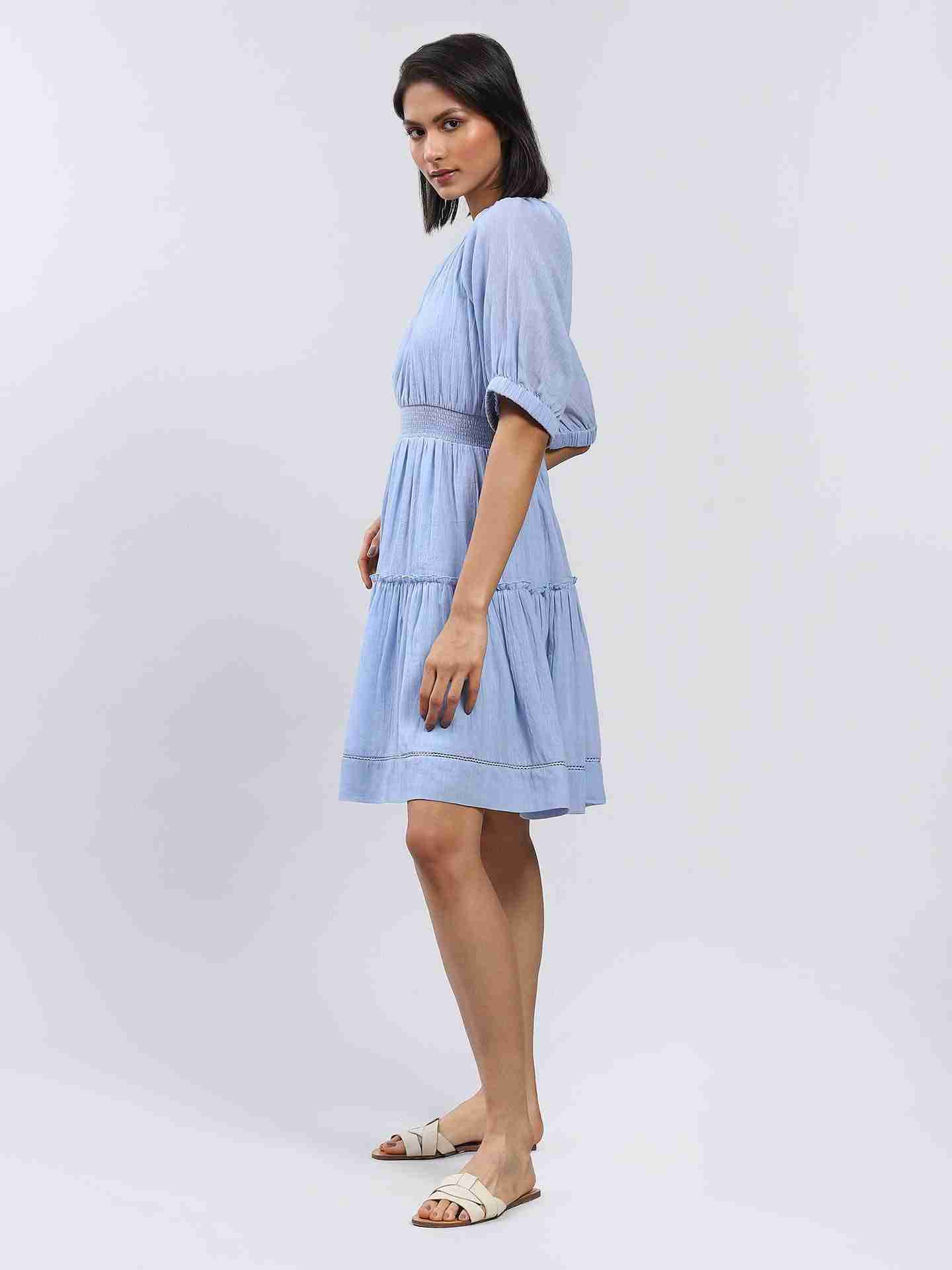 Sky Blue Core Classics Skater Dress