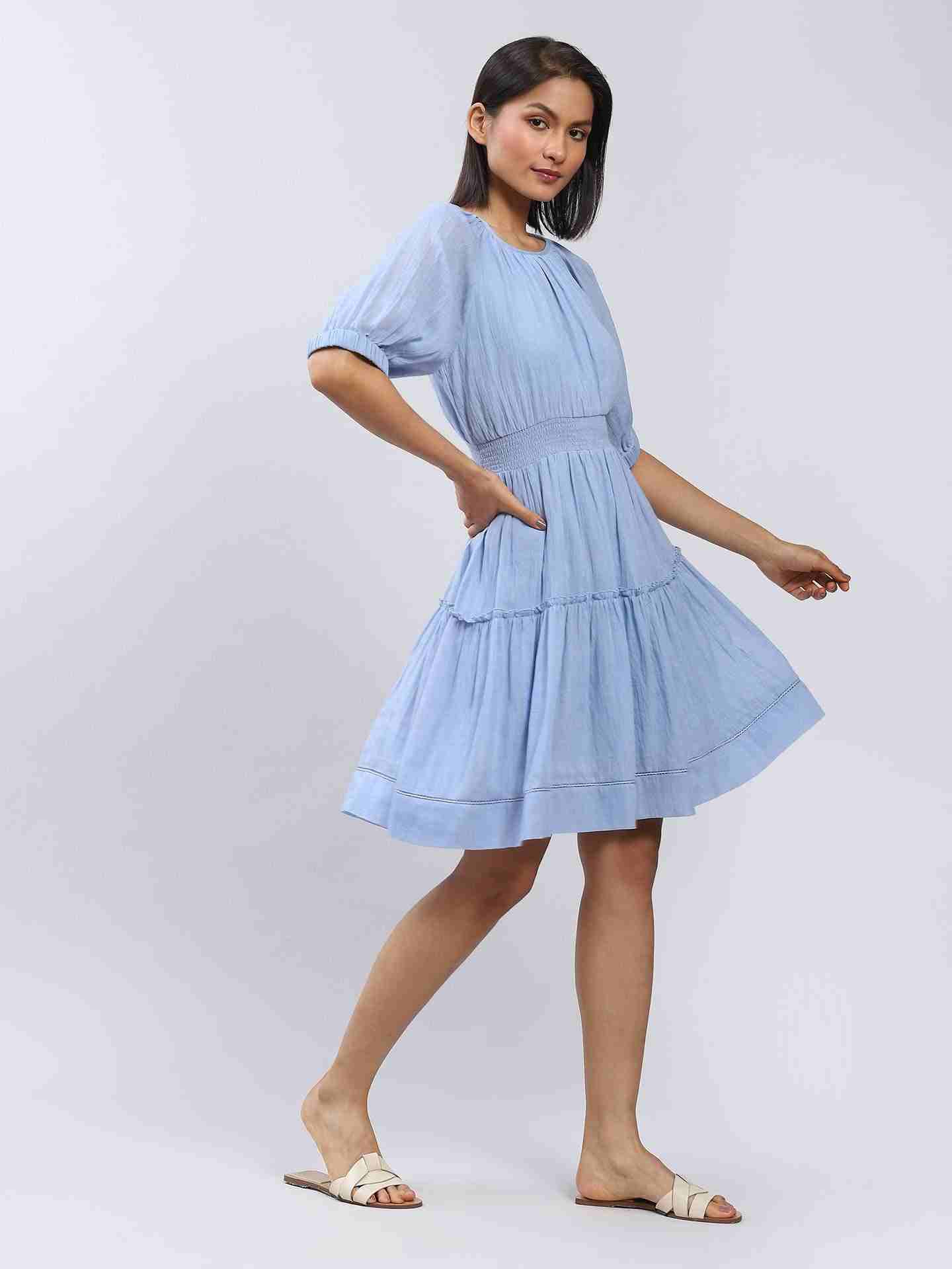 Sky Blue Core Classics Skater Dress