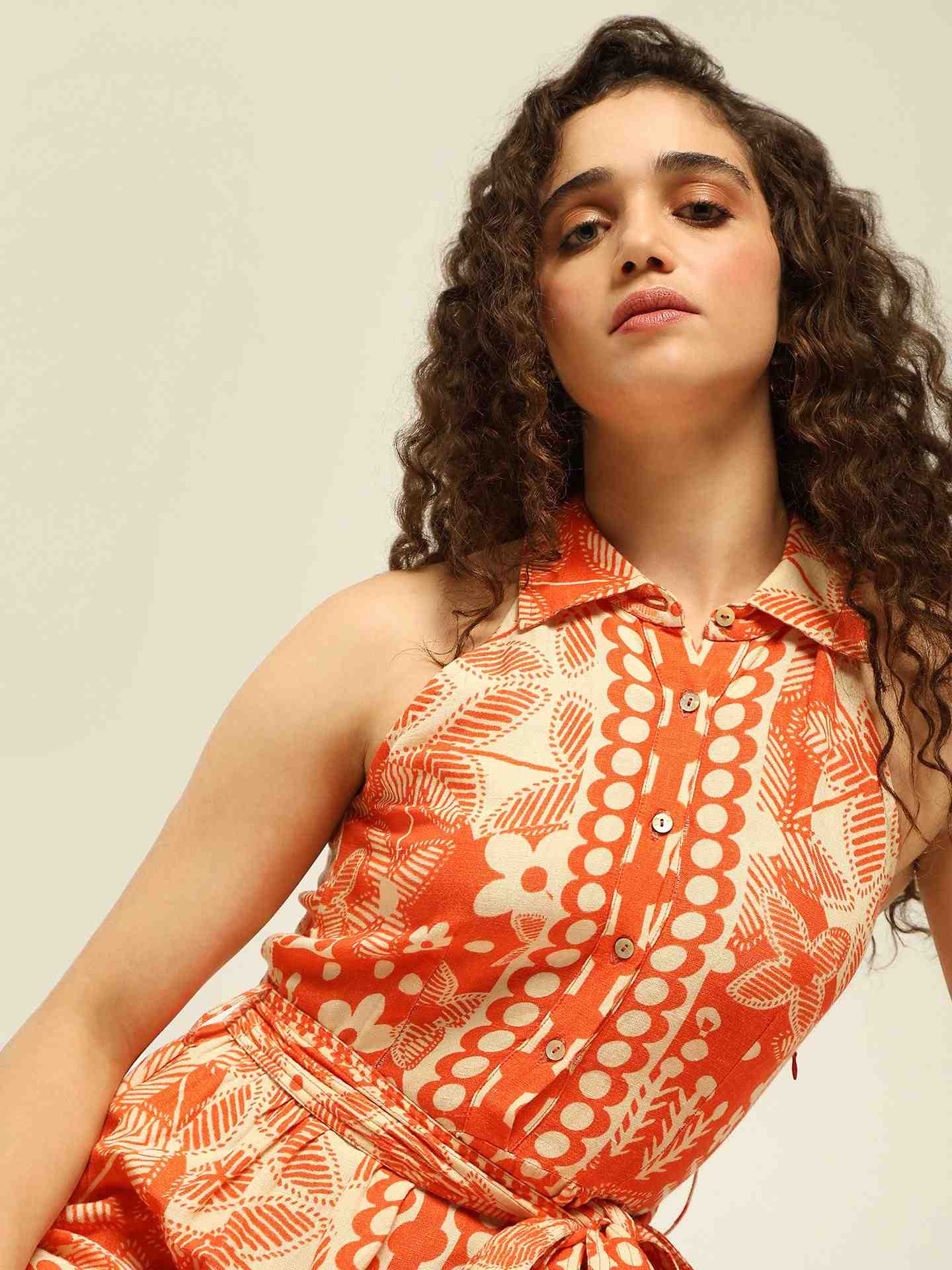 Orange Arlene Short Dress