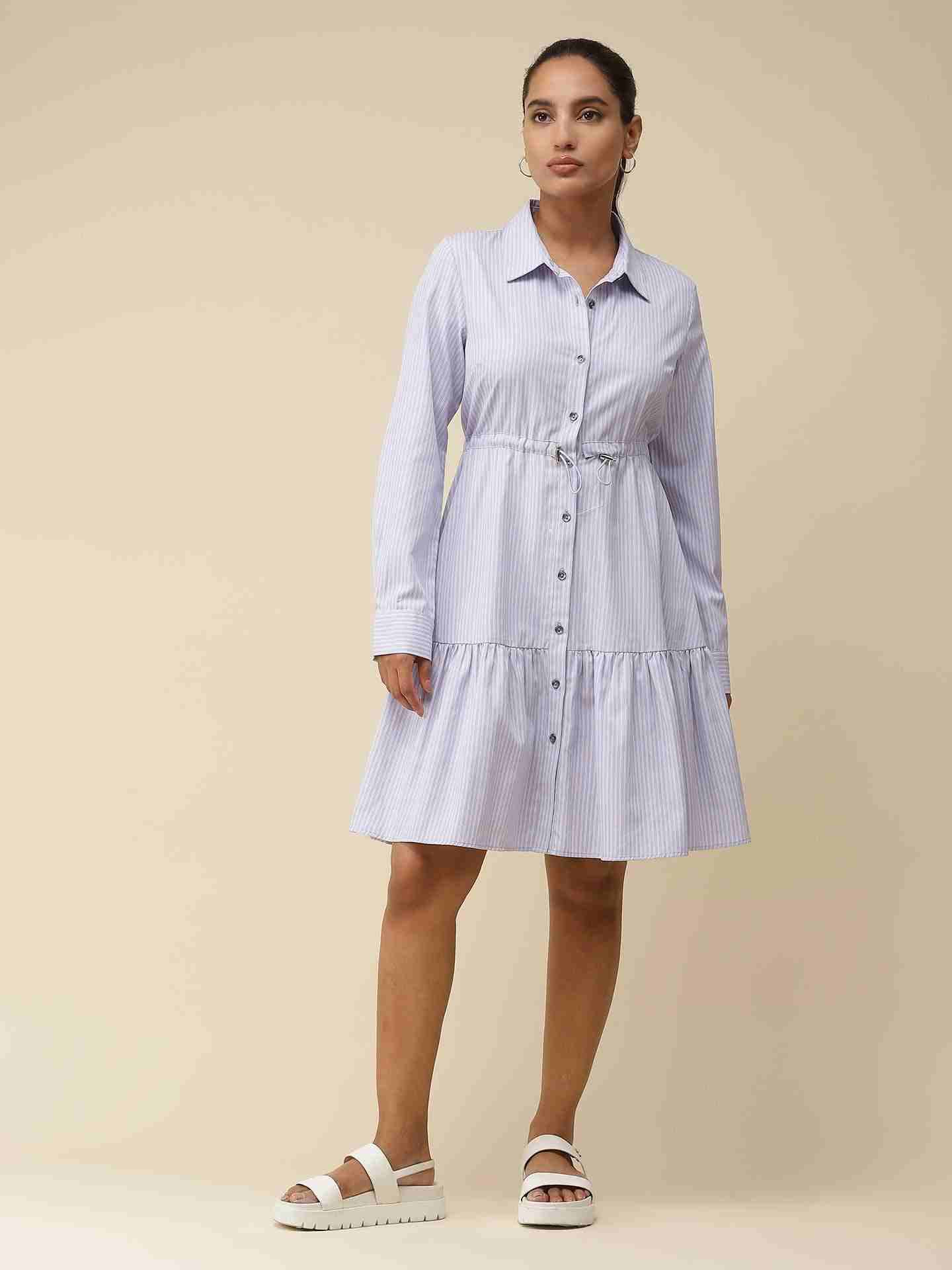 Blue Annette Shirt Dress