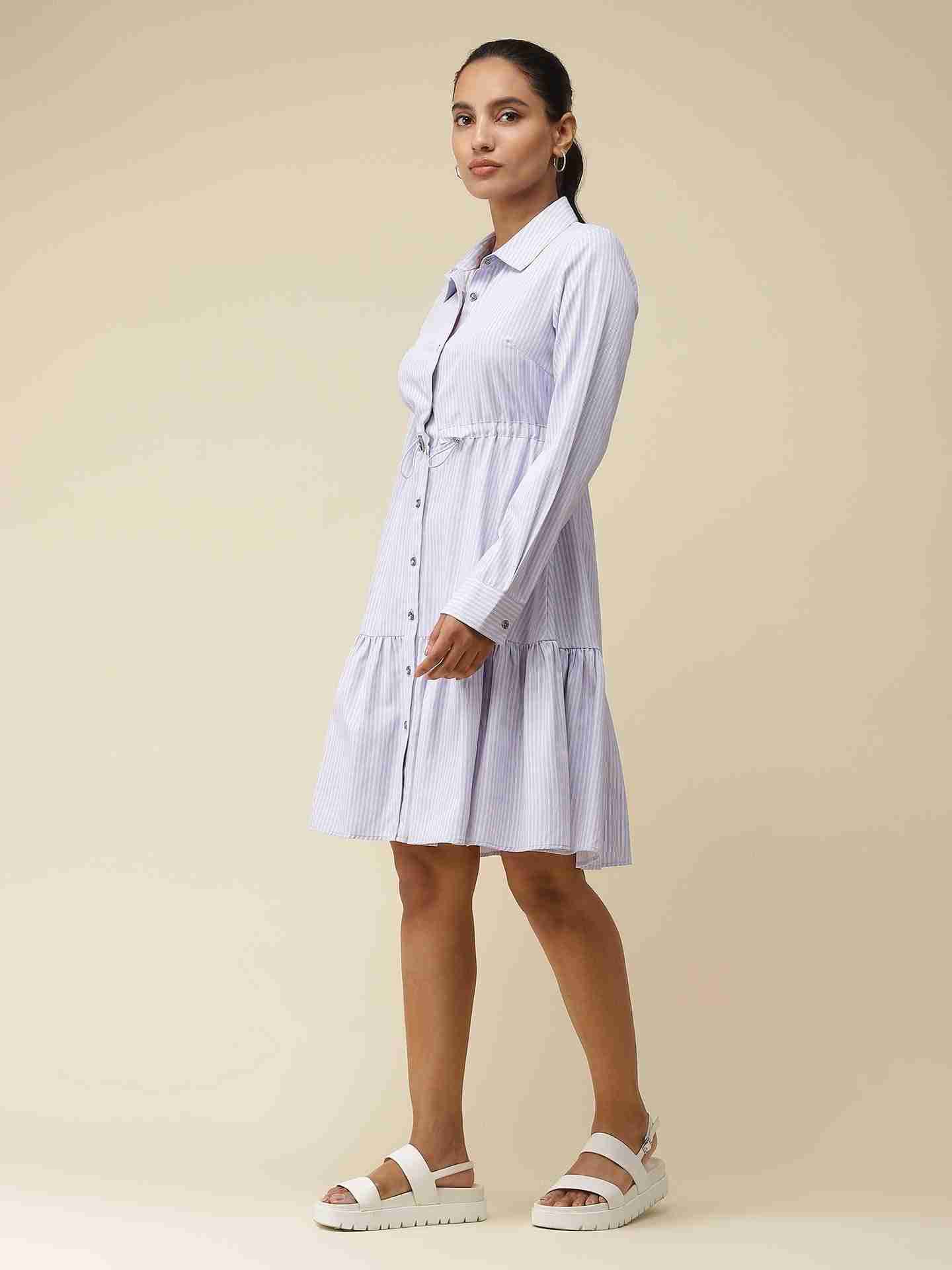 Blue Annette Shirt Dress