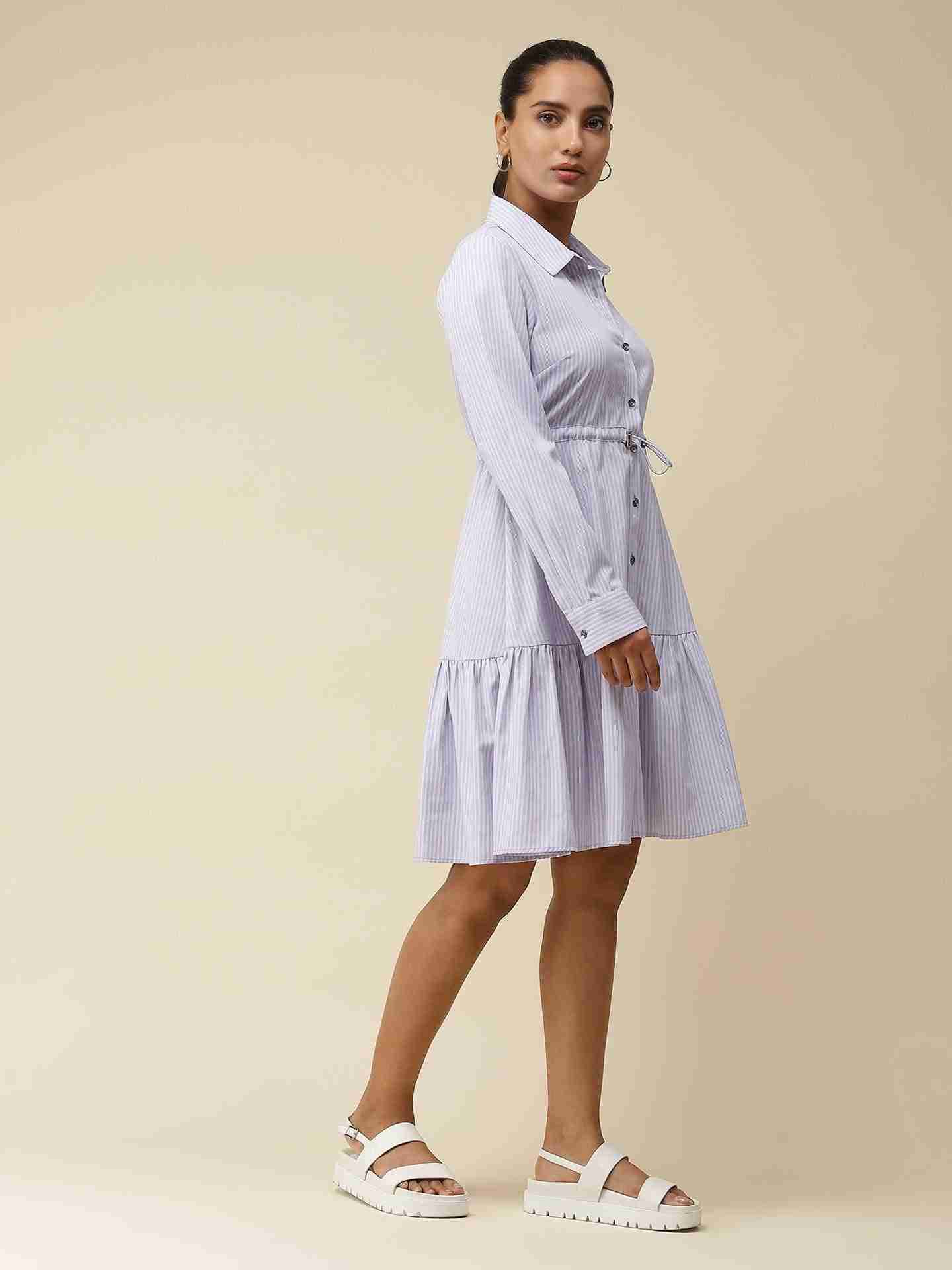 Blue Annette Shirt Dress