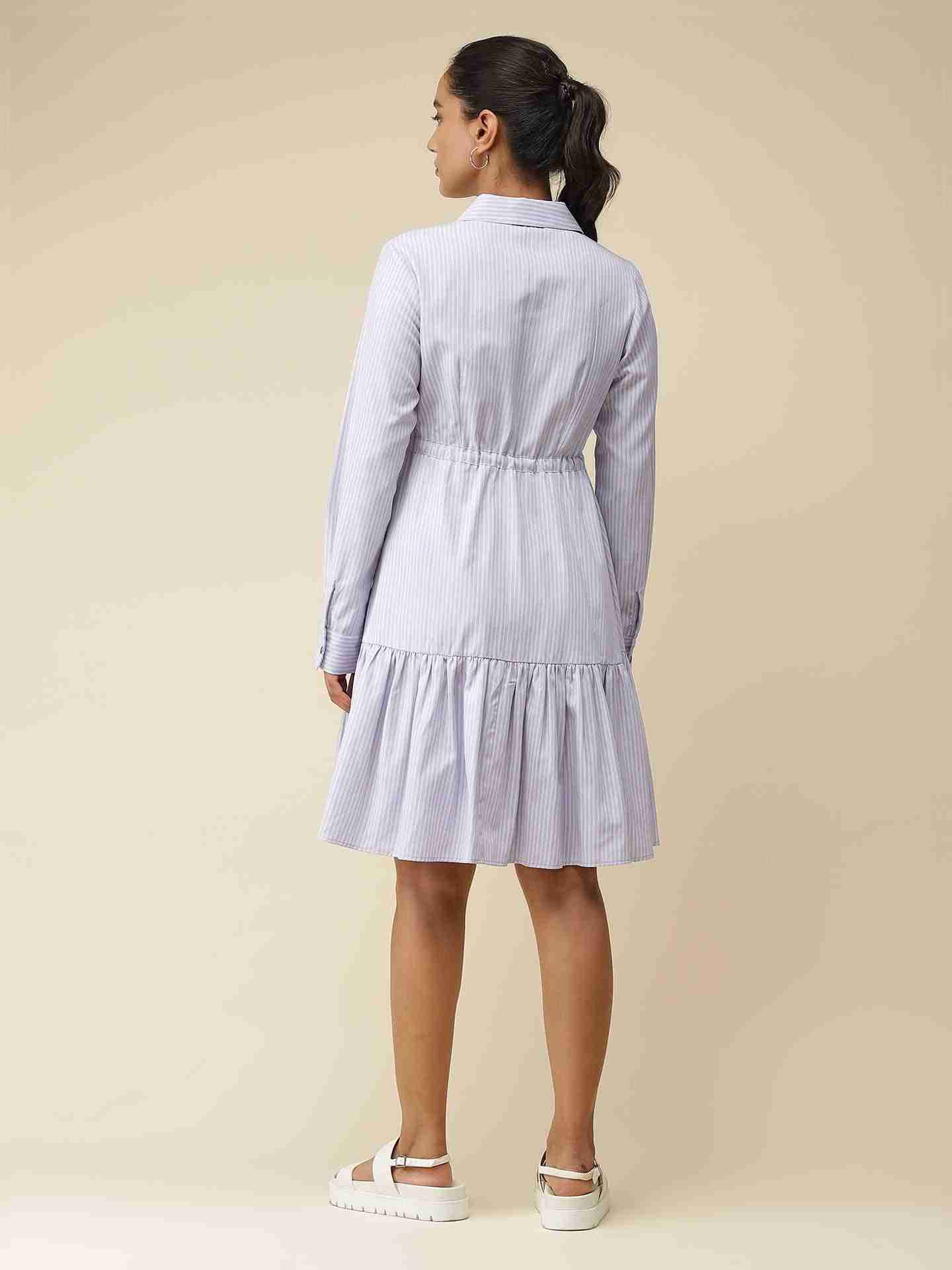 Blue Annette Shirt Dress