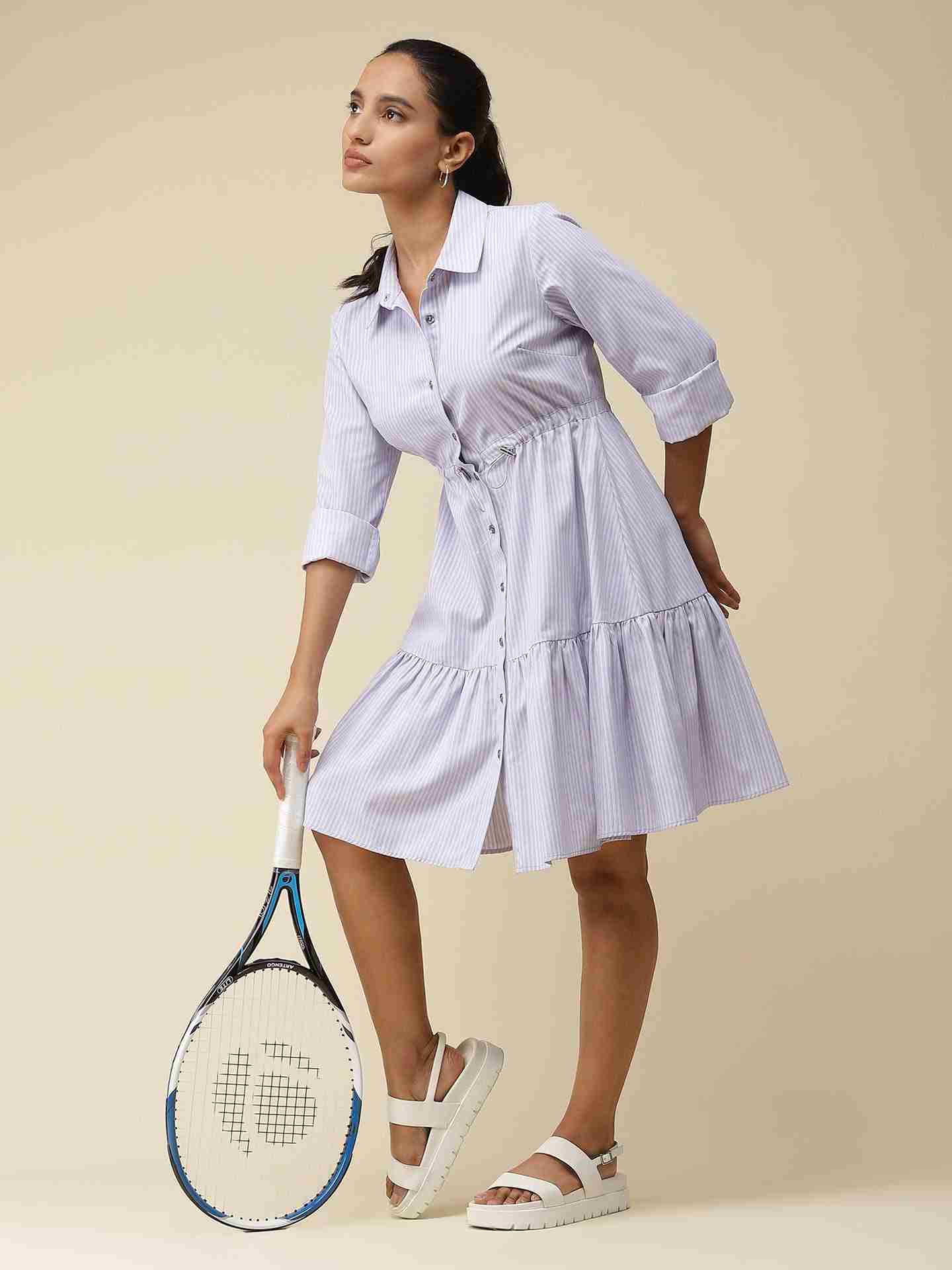 Blue Annette Shirt Dress
