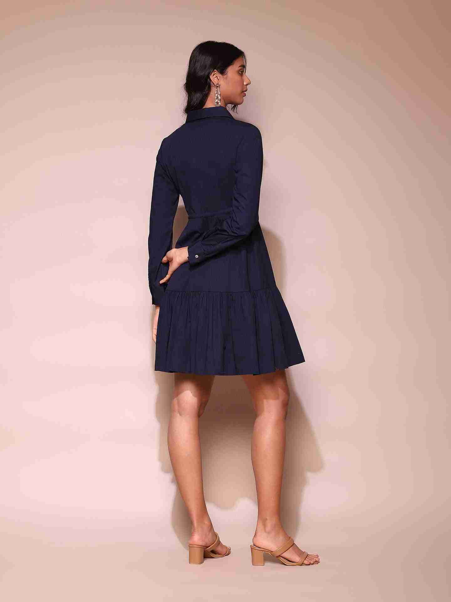 Navy Taiwo Shirt Dress
