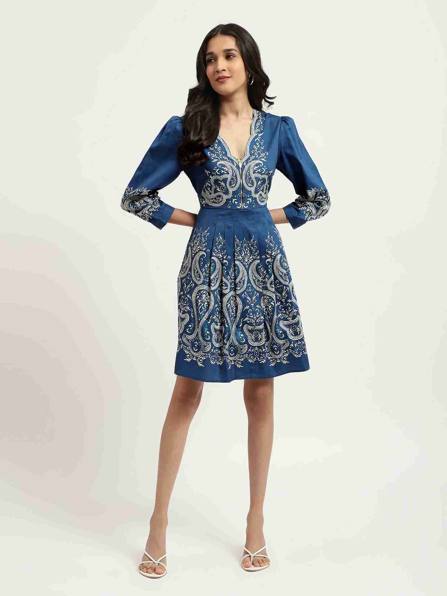 Blue Fallon Skater Dress