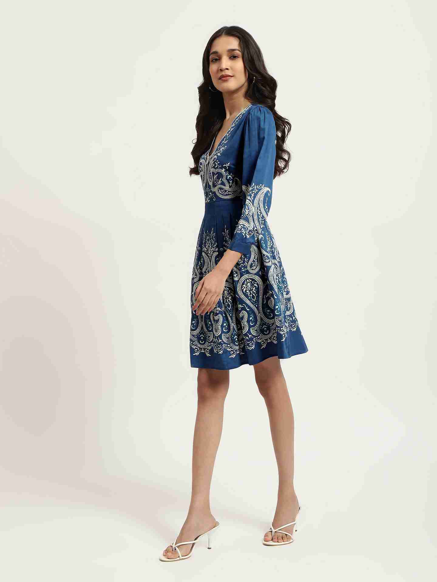 Blue Fallon Skater Dress