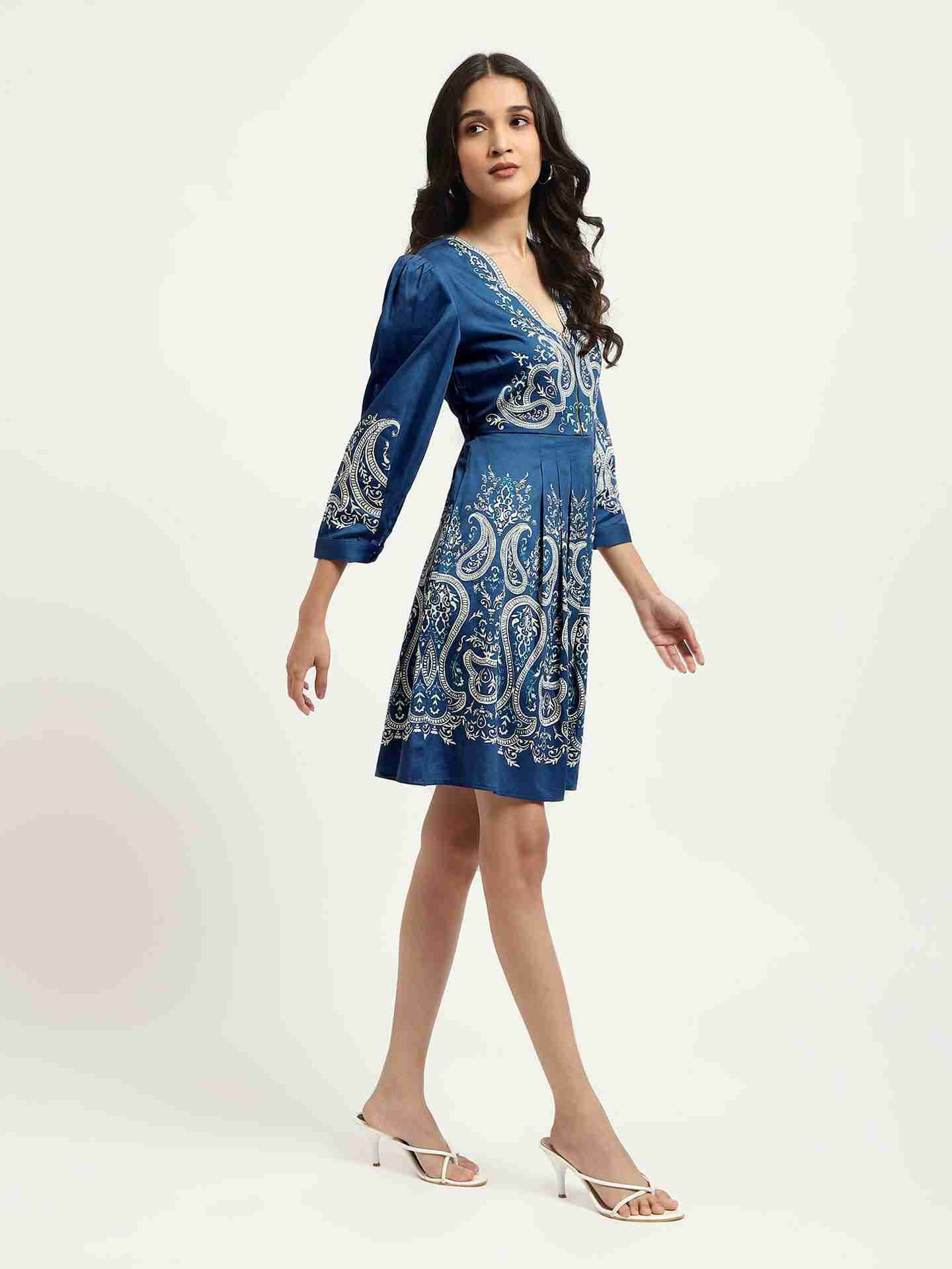 Blue Fallon Skater Dress