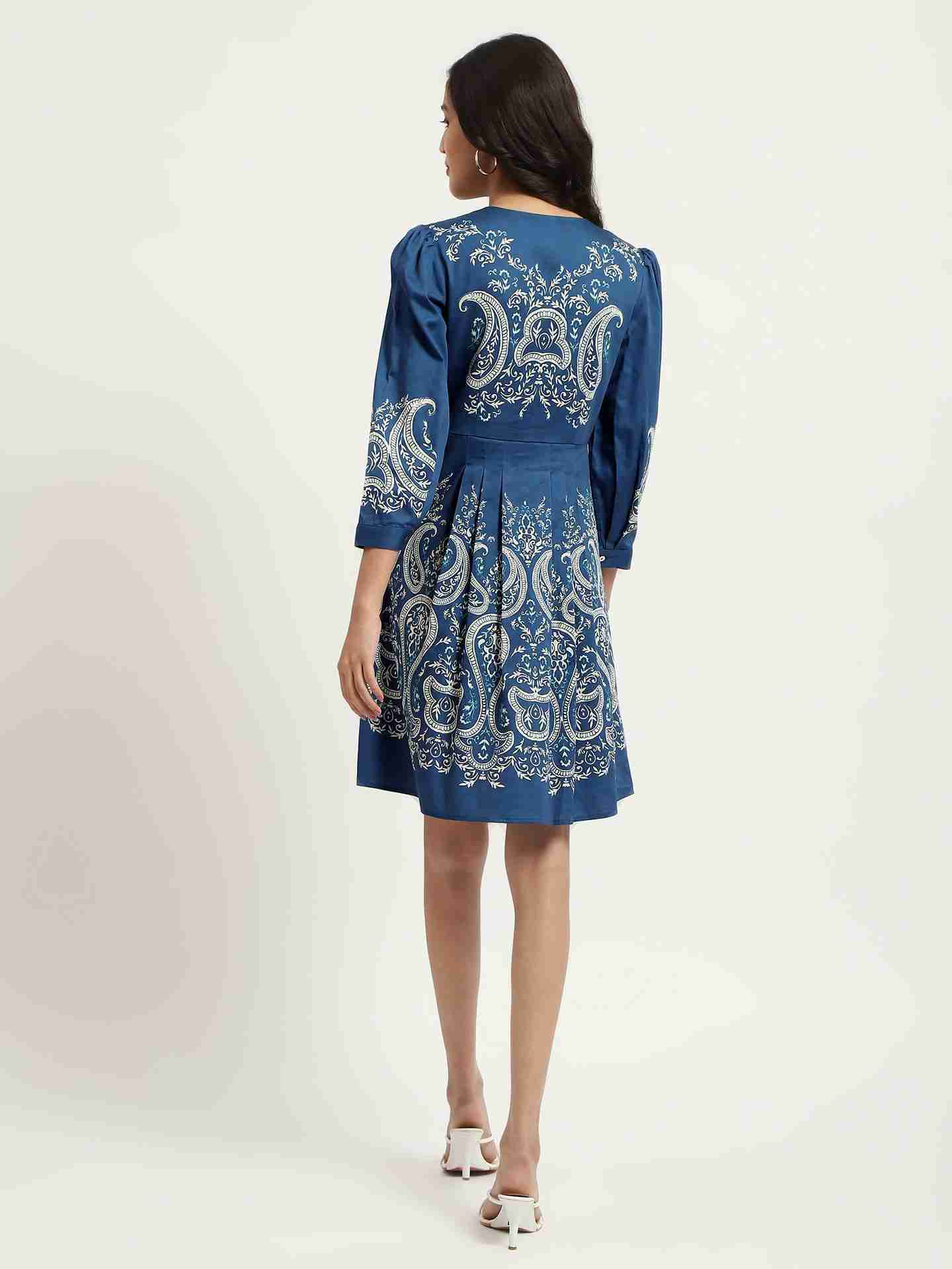 Blue Fallon Skater Dress