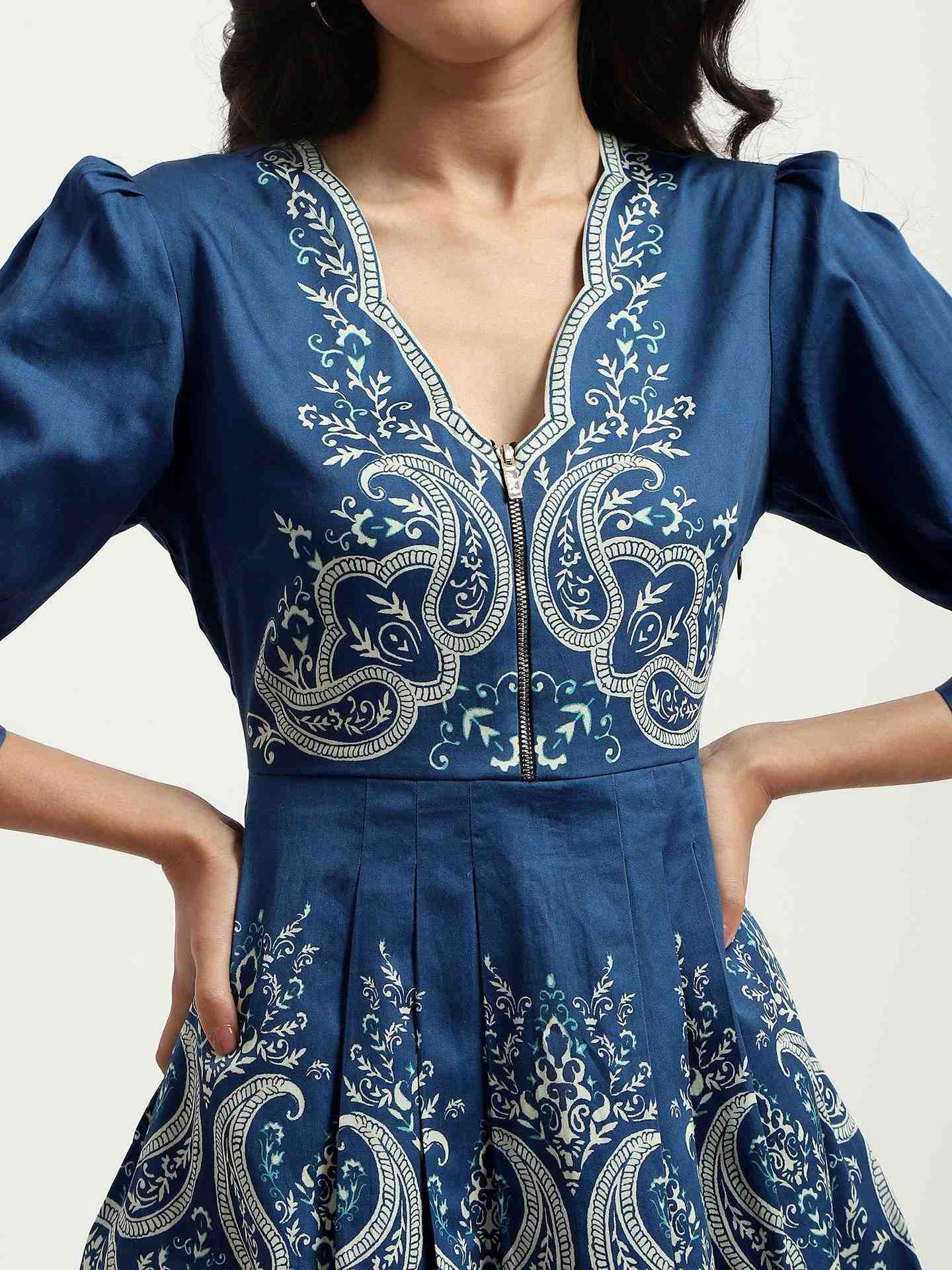 Blue Fallon Skater Dress