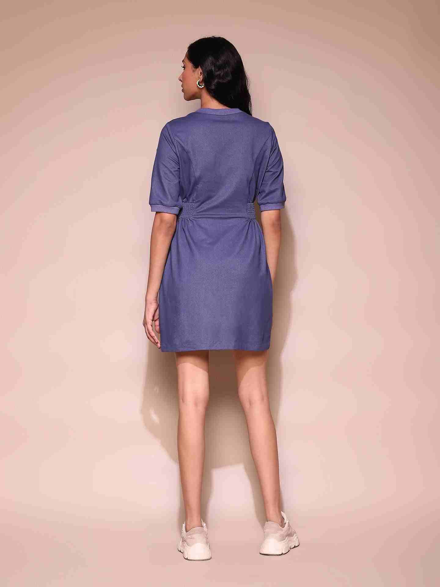 Denim Blue Basics Athleisure Shift Dress