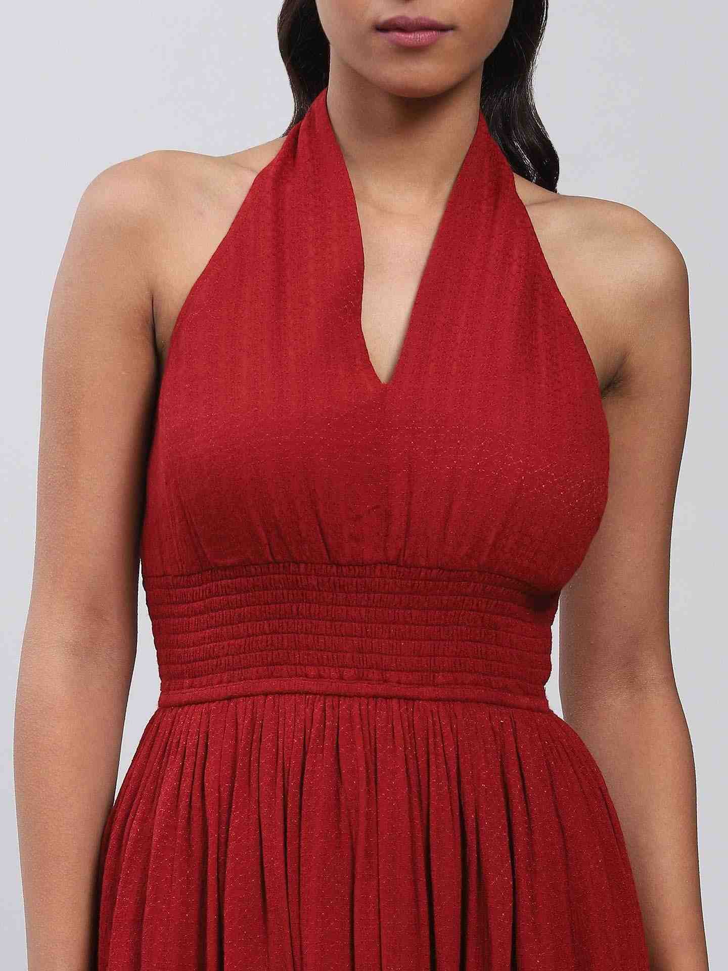 Red Fashion Flair Skater Dress